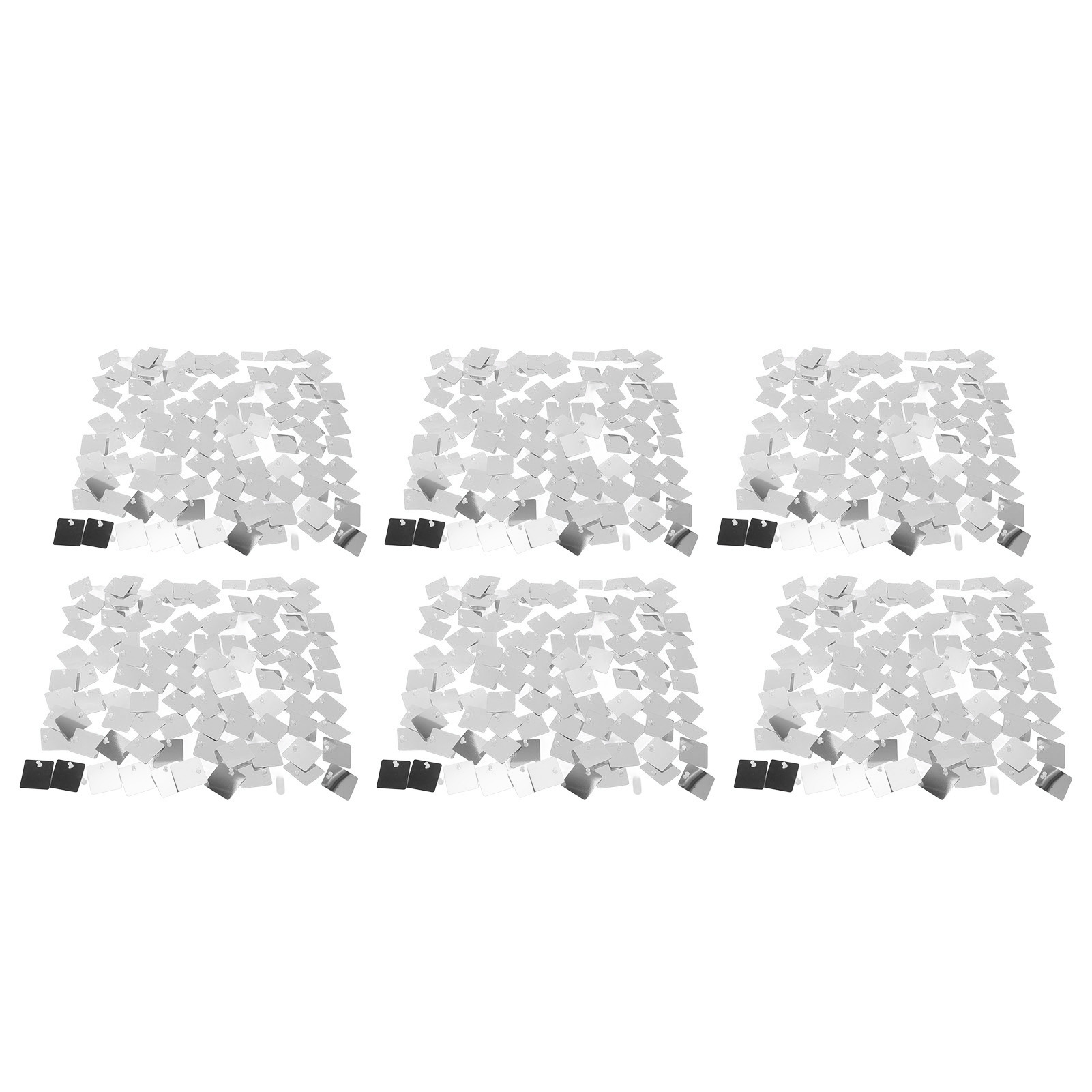 6-teiliges Set Glänzender Wandhintergründe, Pailletten-wandpaneele, Glitzerpaneele, Dekoration, Fotorequisiten Für Verlobung, Geburtstag, Jubiläum, Party, Silber