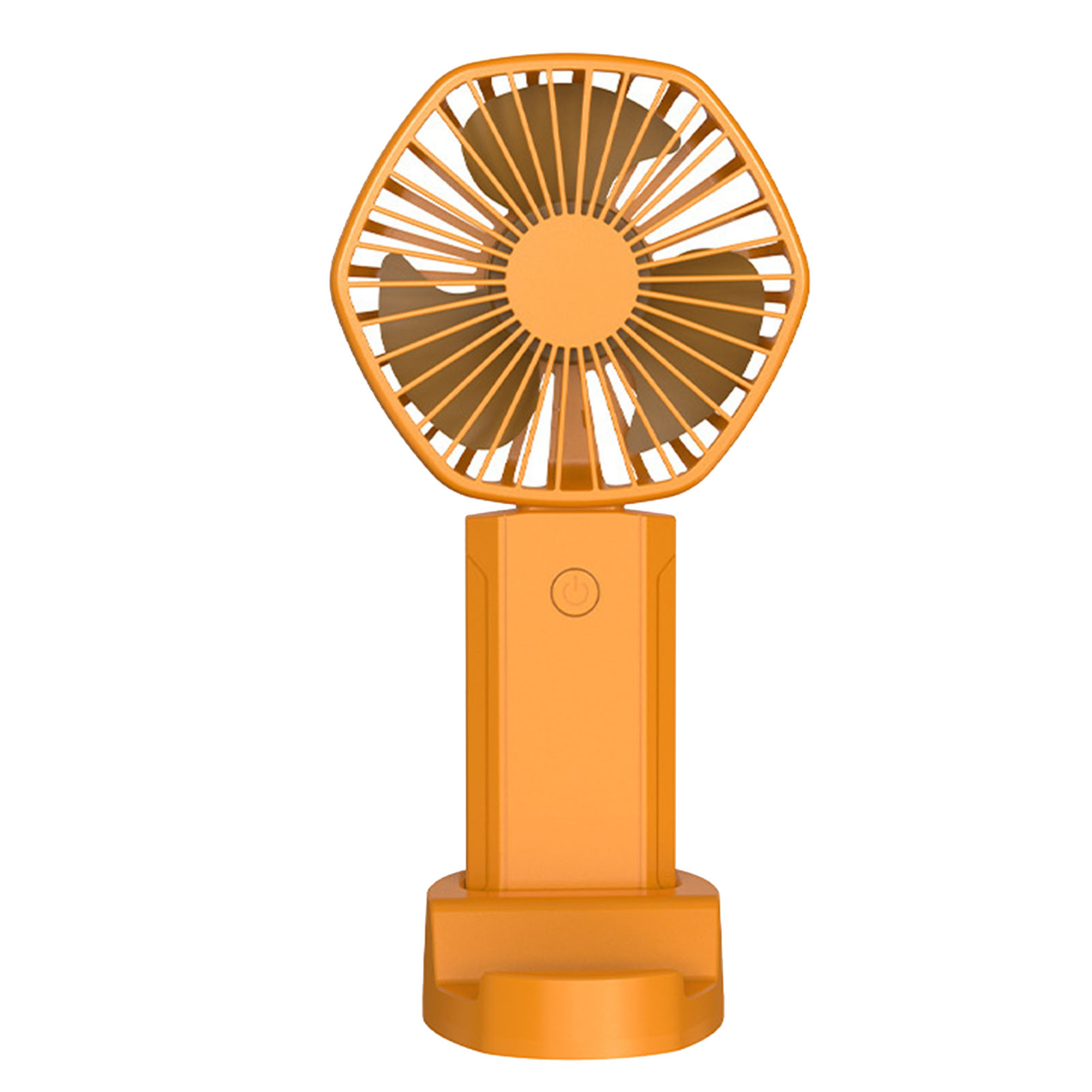 Mini-tragbarer Mini-ventilator, Leistungsstarker Handventilator Mit 3 Geschwindigkeitsstufen, Leiser, Usb-aufladbarer Tischventilator Für Reisen, Drinnen Und Draußen, Orange