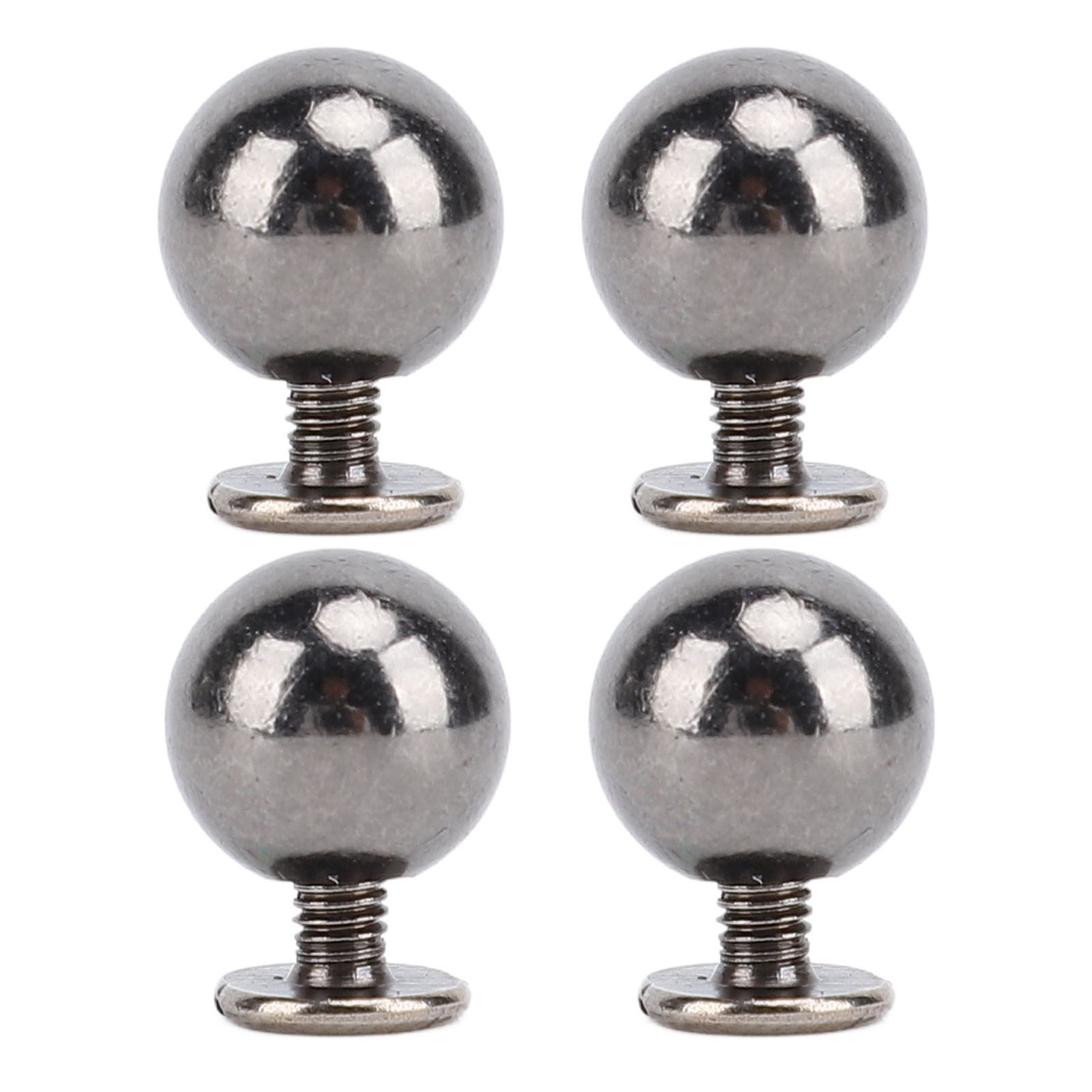 50er-set Rundnieten, Massives Eisen, Multifunktionale 8-mm-kugelnieten-sets Für Bekleidung Und Handarbeit, Silber/schwarz