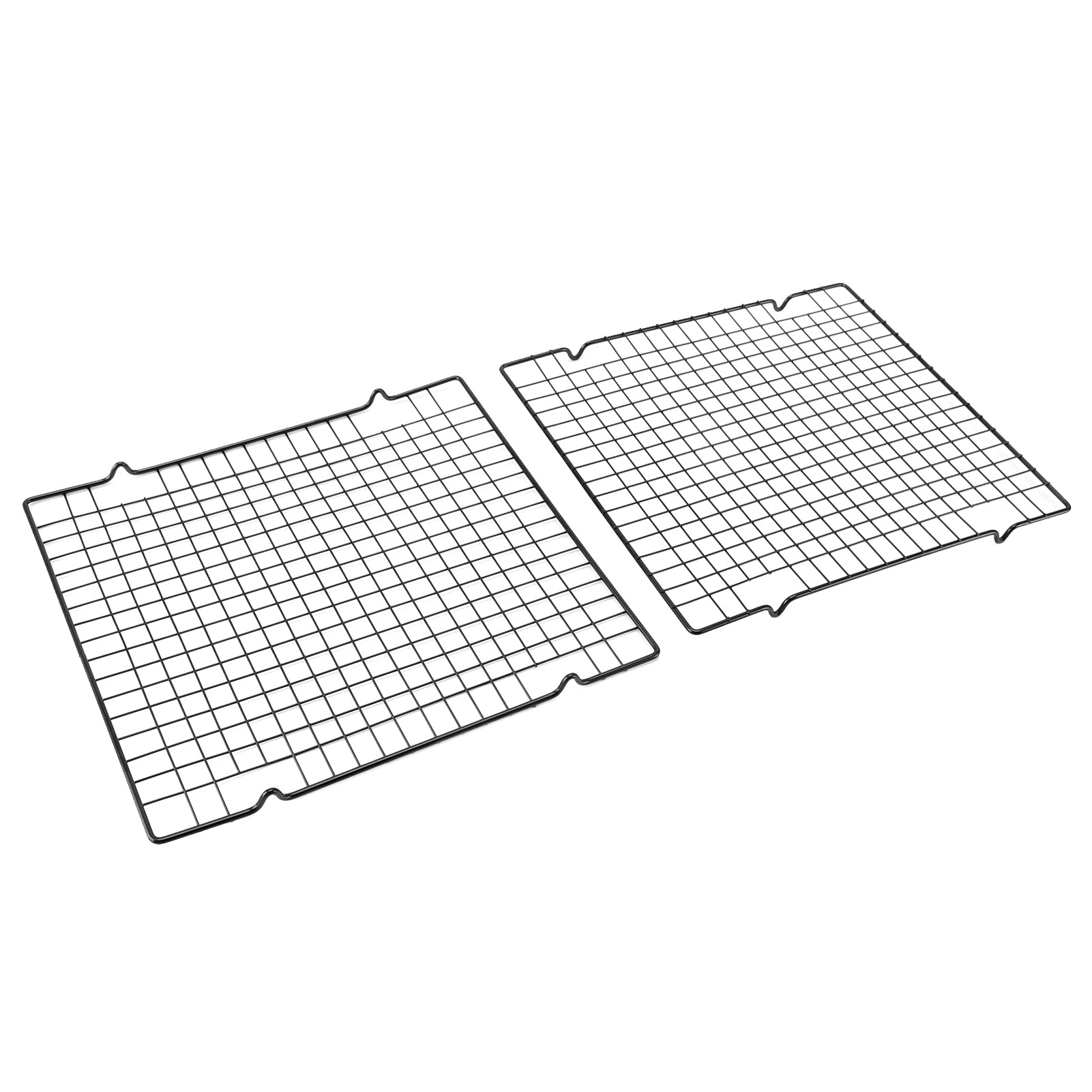 2er-pack Kühlgitter Aus Schwarzem Kohlenstoffstahl Mit Antihaftbeschichtung, Geeignet Für Backofen, Grill Und Kochen