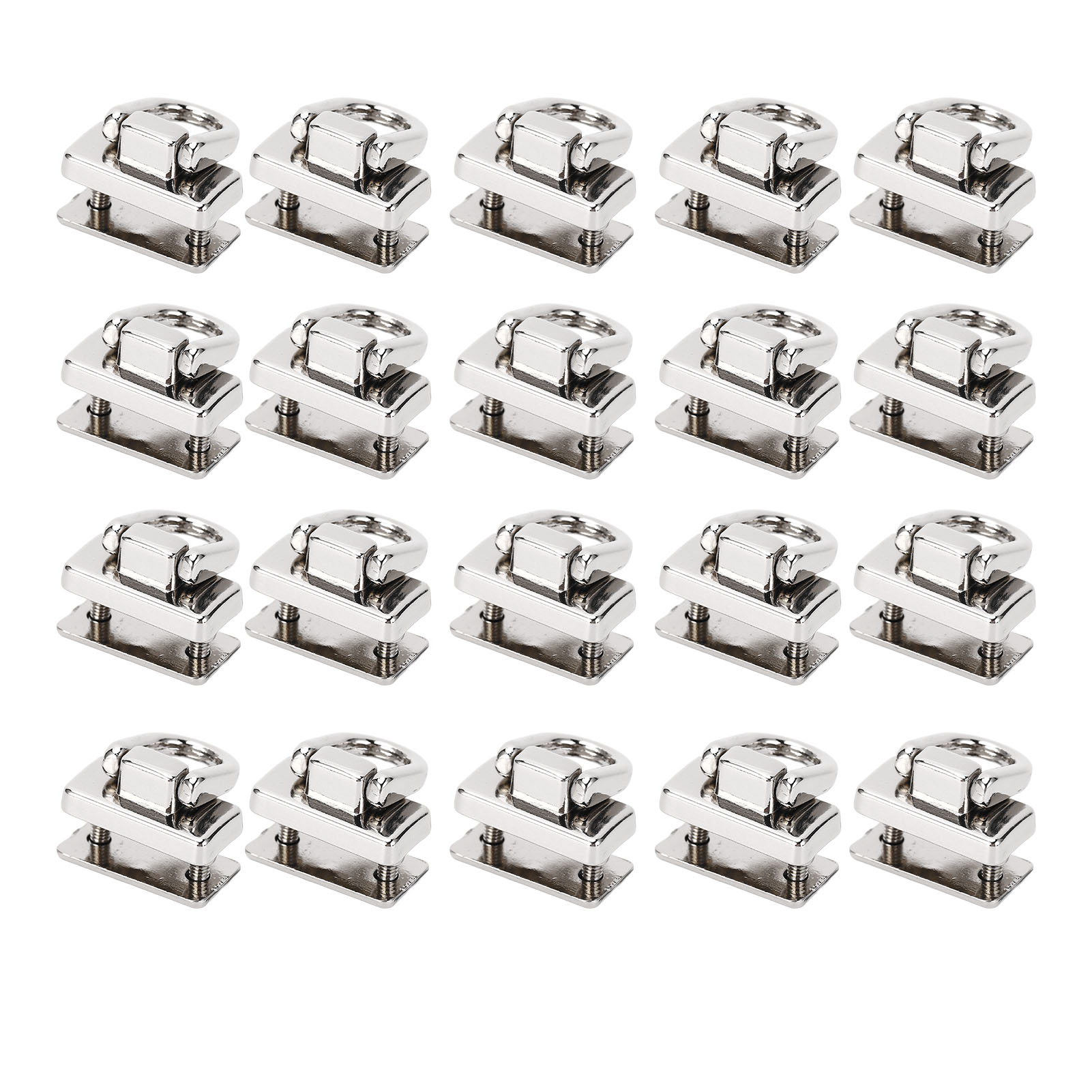 20 Stück D-ring-nieten, 360° Drehbar, Mit Schraube, Für Taschen, Lederarbeiten, Lederkragen, Gürtel, Handtaschen, 12,5 X 19,5 Mm, Silber