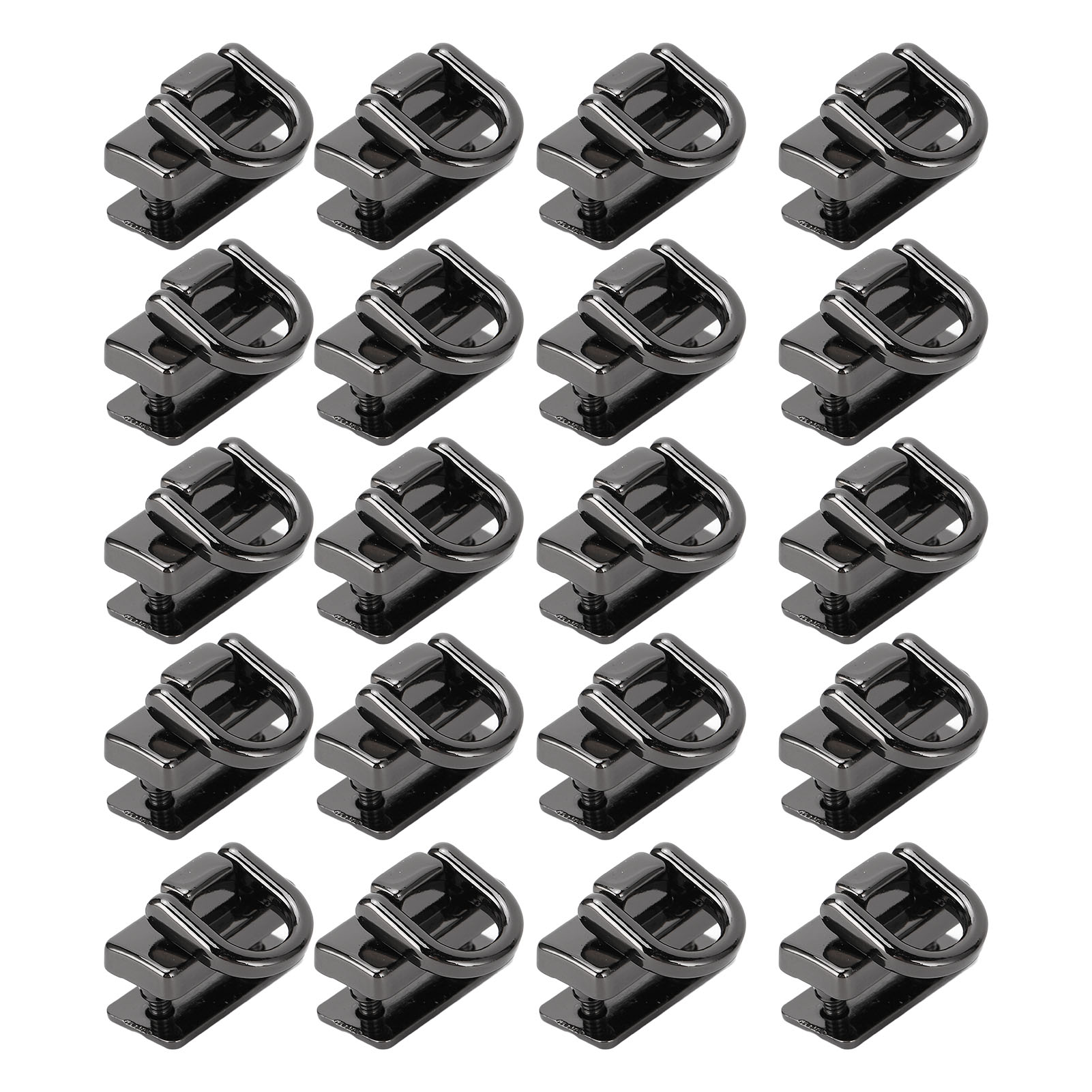 20 Stück D-ring-nieten, 360° Drehbar, Mit Schraube, Für Taschen, Lederarbeiten, Kragen, Gürtel, Handtaschen, 12,5 X 19,5 Mm, Schwarz