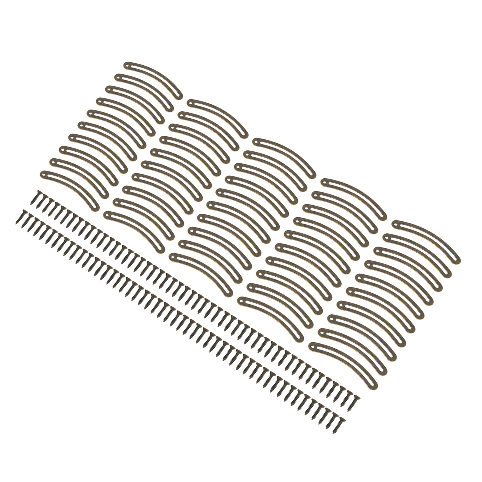100 Stück Deckelstützscharnier-set Mit Soft-close-funktion, Gebogener Halterung Für Holzkisten, Möbel, Schränke, Schmuckkästchen, 6,7 X 1 Cm, Bronze