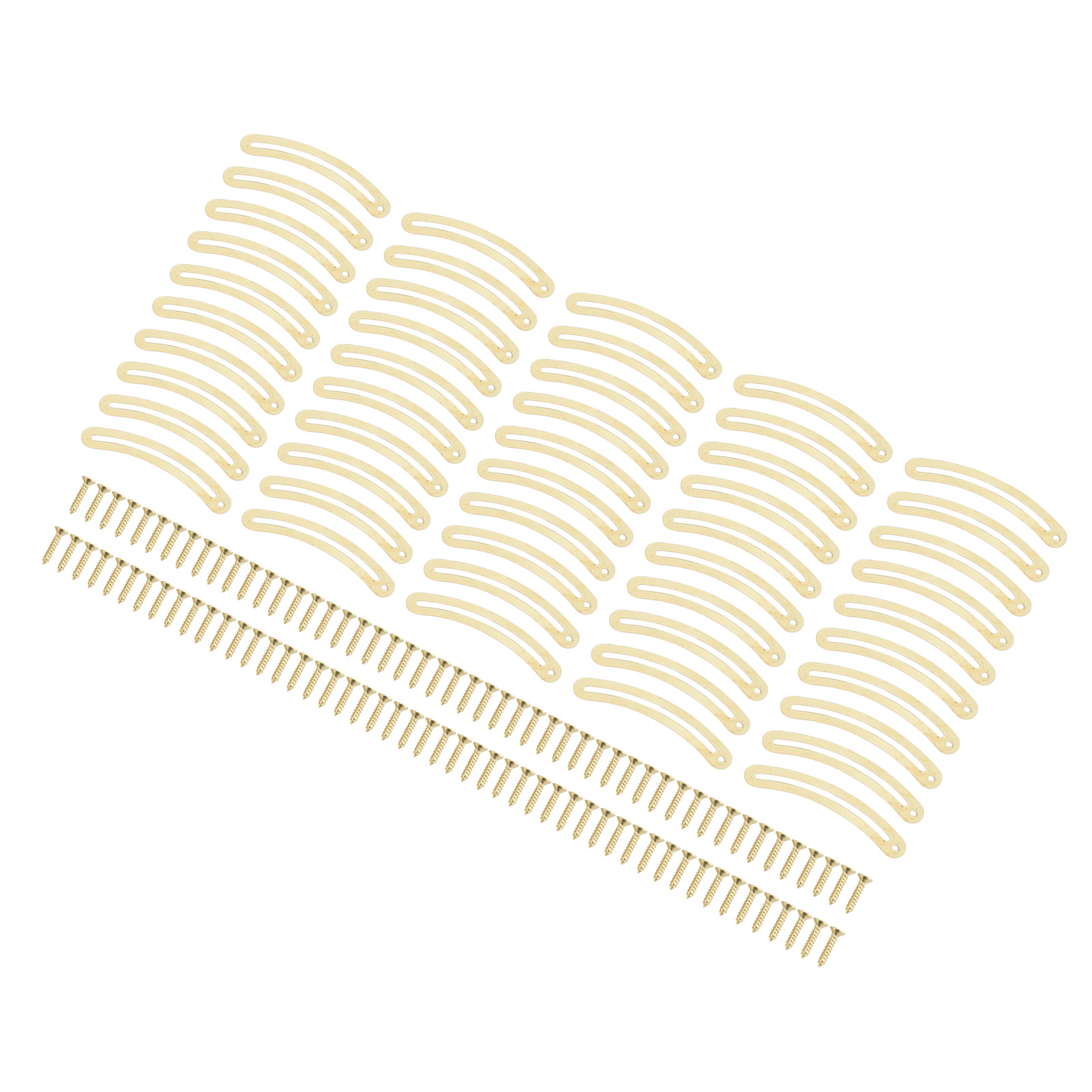 100 Stück Deckelstützscharnier-set Mit Soft-close-funktion, Gebogen, Für Holzkisten, Möbel, Schränke, Schmuckkästchen, 6,7 X 1 Cm, Gelb