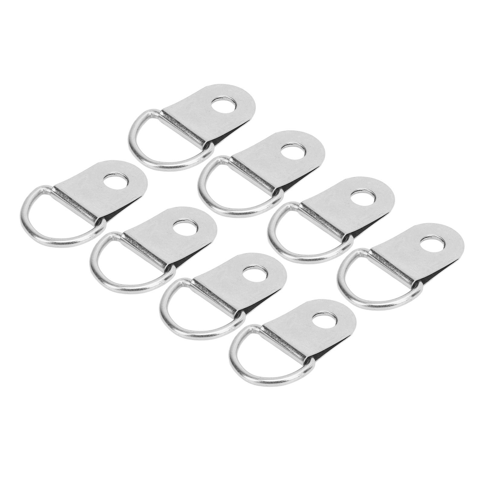 50er-set Schuh- Und Stiefelschnürhaken Mit 8-mm-eisennieten, Schlaufen-d-ring-schnalle, Metallreparaturzubehör, Silber