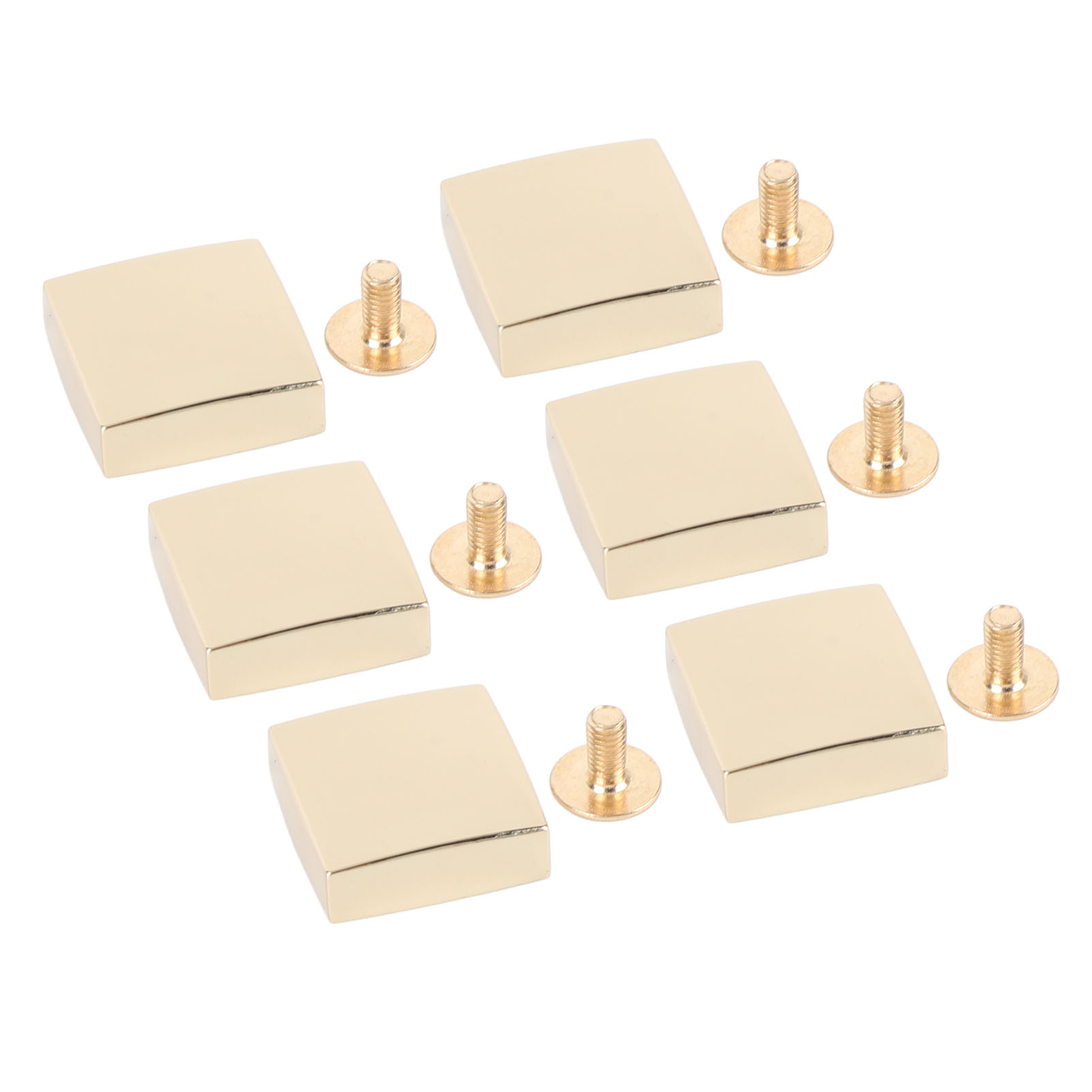 30 Quadratische Nieten Mit Schraubverschluss Für Handtaschen, Ledergürtel Und High Heels, 16 Mm Zinklegierung Mit 6 Mm Ph-eisenschrauben, Gold