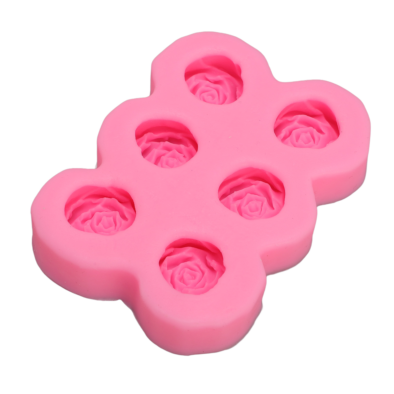 Rosen-silikonform Für Fondant, 6 Mulden, Blumenform Für Süßigkeiten, Schokoladen-eiswürfel, Zuckerdekoration, Tortendekoration, Küchenbackwerkzeug