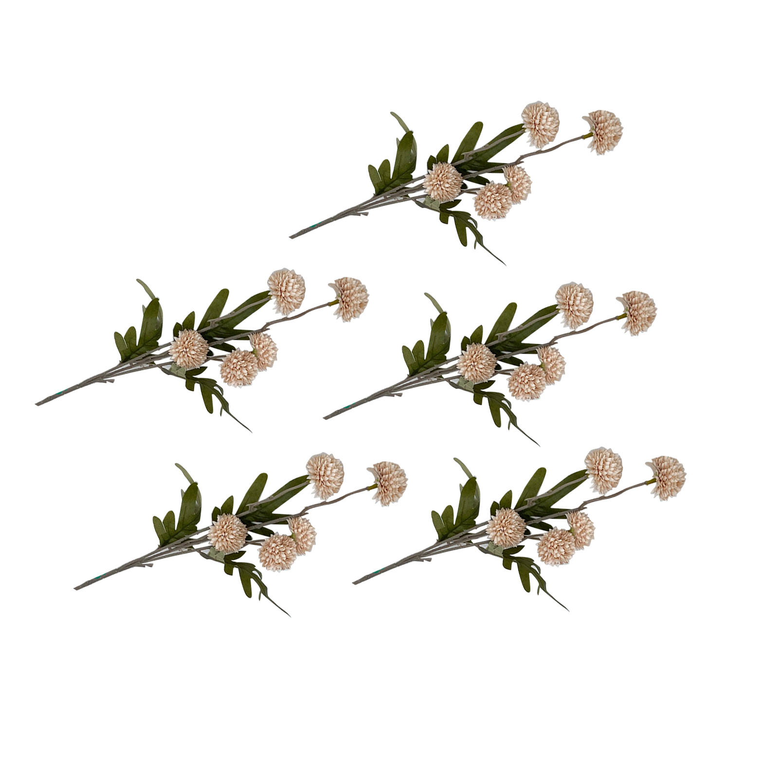 5 Künstliche Blumen Im Retro-stil, Realistisch, Bruchfest, Künstliche Blumenstiele, Dekoration Für Zuhause, Hellbraun