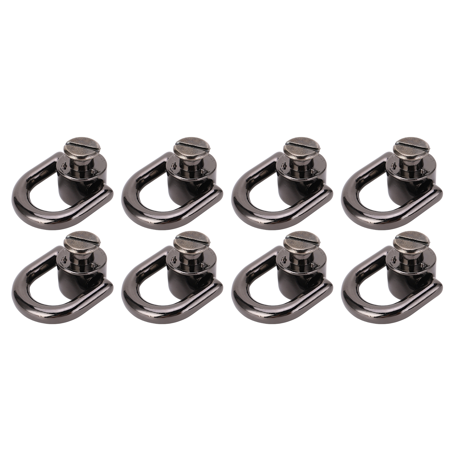 20 Stück D-ring-nieten Aus Zinklegierung Und Eisen, 11 X 19 Mm, Kugelknopfnieten Mit Schraube Für Leder, Grau