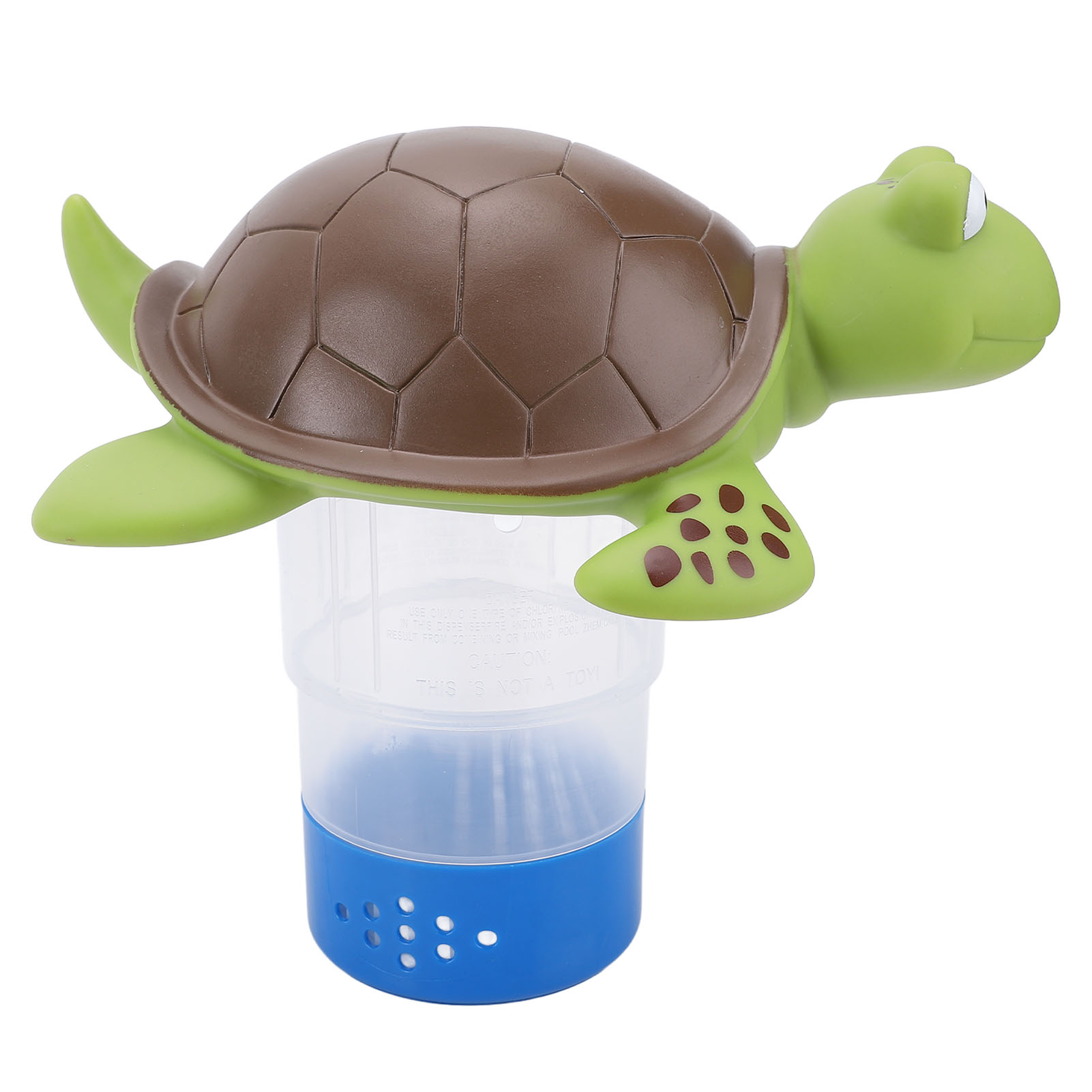 Schwimmender Chlorinator-spender Aus Pvc Mit Niedlichem Schildkröten-design, Pooltabletten-spender, Chlorinatorkorb