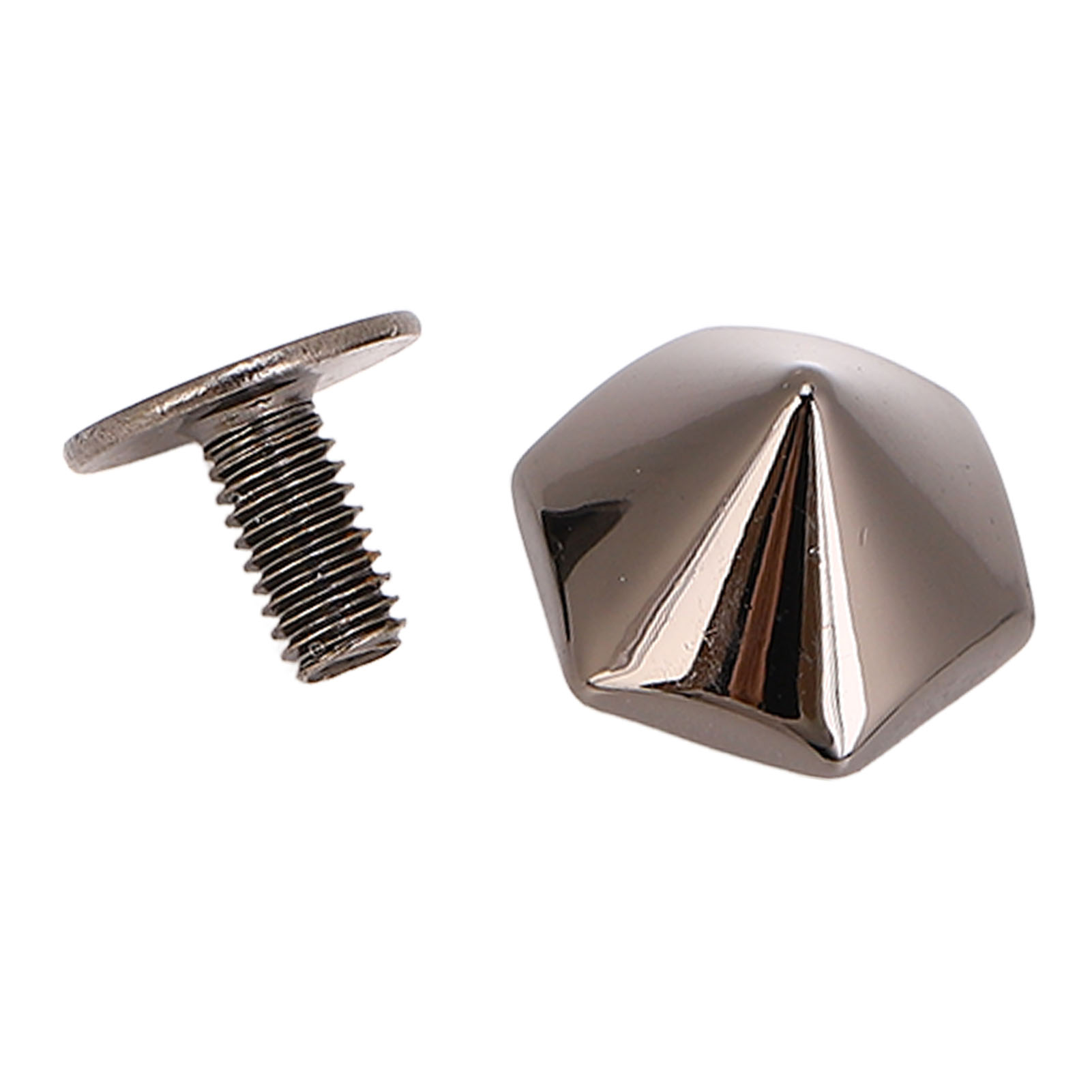 20 Stück Sechskant-pyramidennieten Aus Zinklegierung, Galvanisiert, Zur Reparatur Von Ledergürteln, Mit Ph-schrauben (12 Mm), Gunmetalfarben