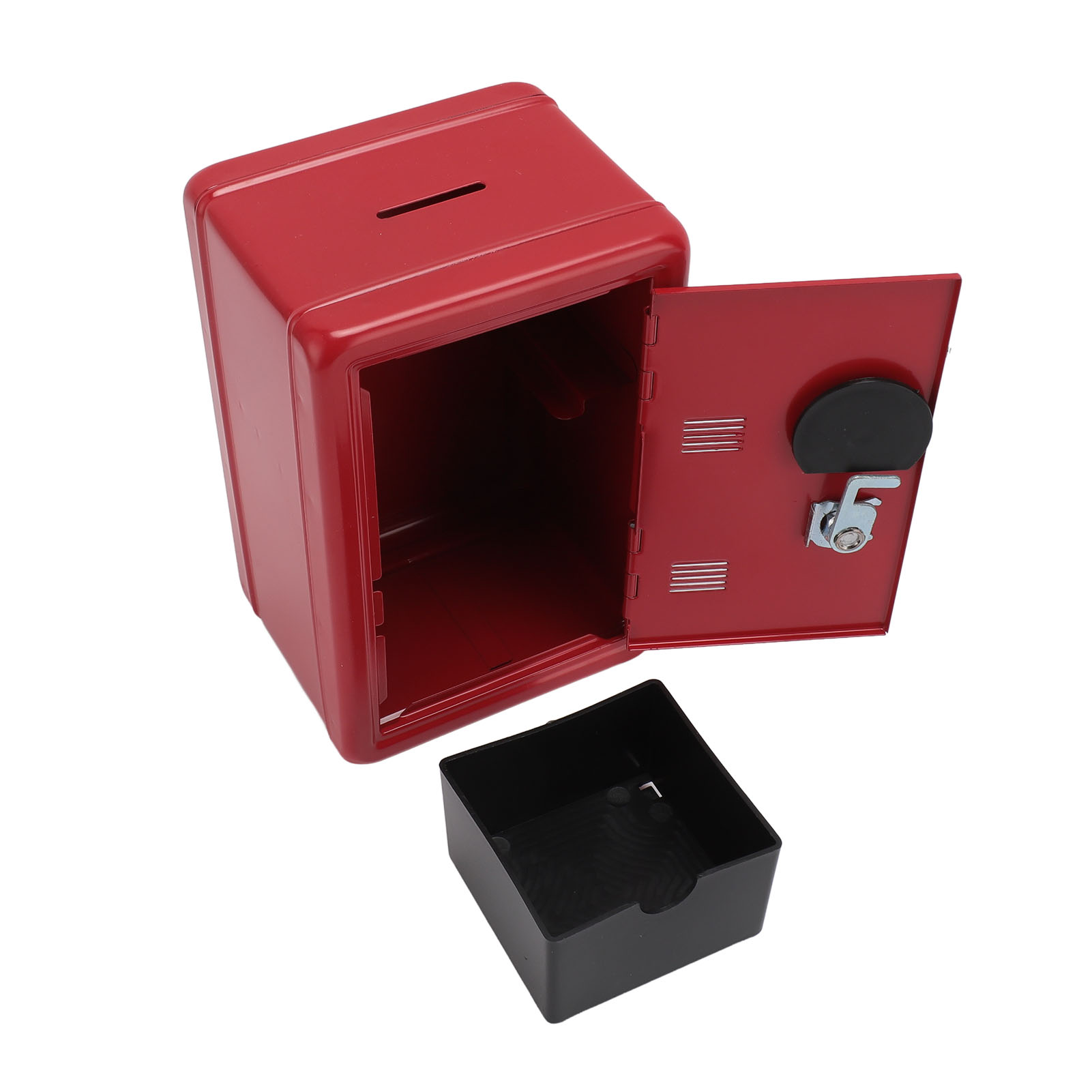 Mini-safe, Rot, In Form Eines Wörterbuchs, Spardose Aus Metall Mit Schloss, Schlüssel Und Passwort Für Münzen, Schmuck Und Wertsachen