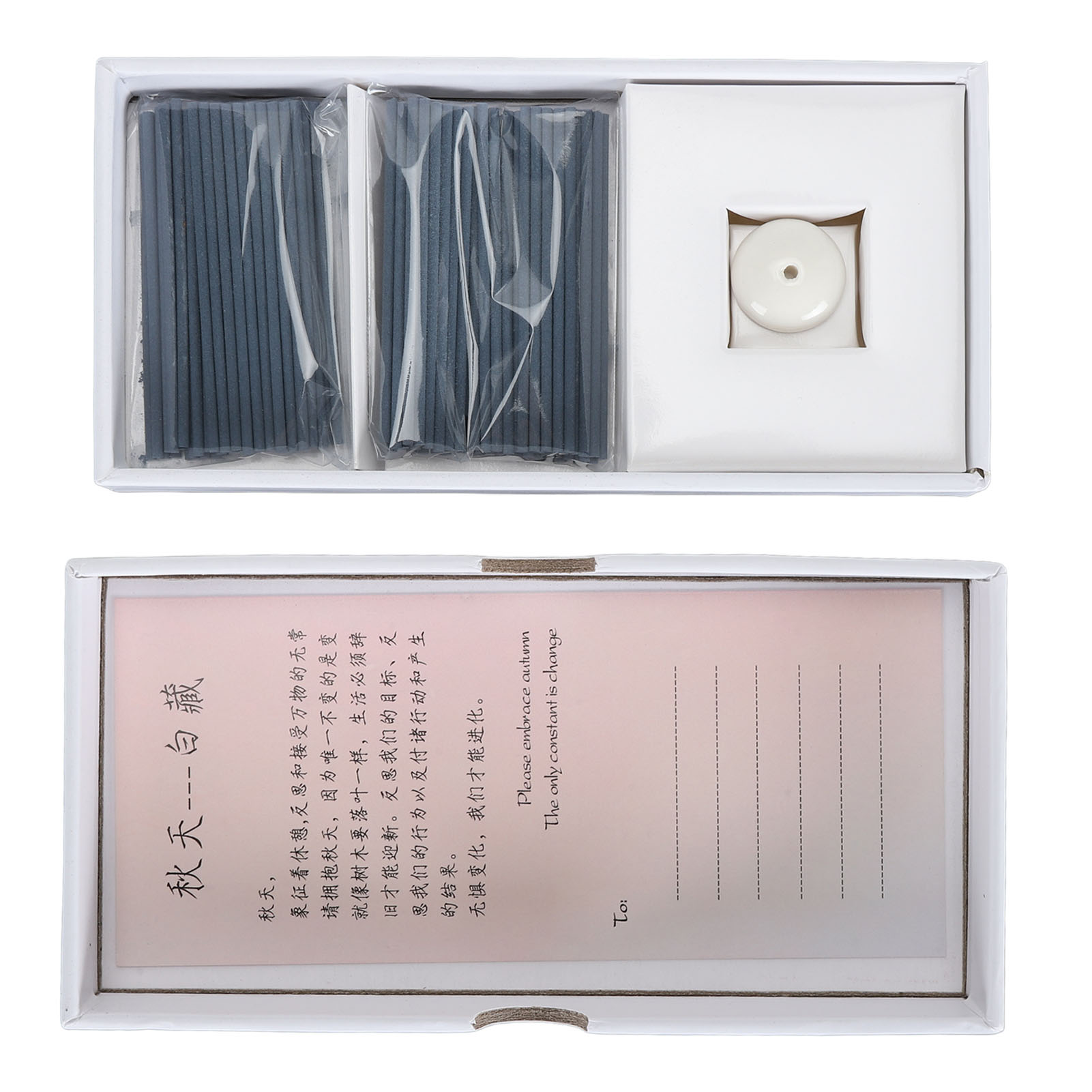 Räucherstäbchen-set, Japanisch, Stilvoll, Handgefertigt, Entspannend, Mit Halter, Für Zuhause, Yoga, Hotel, Blaue Räucherstäbchen