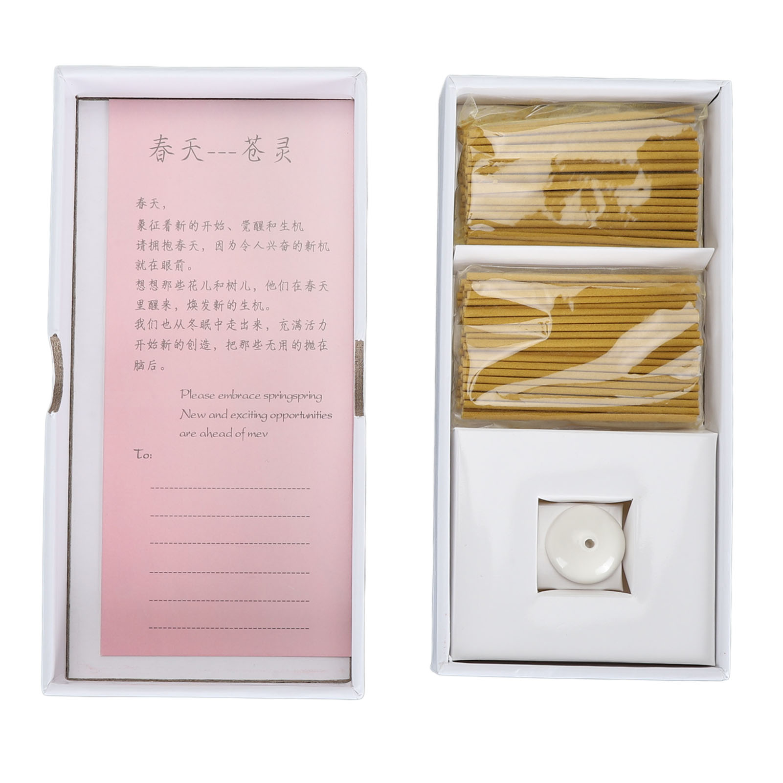 Japanisches, Stilvolles, Handgefertigtes Räucherstäbchen-set Mit Halter Für Zuhause, Yoga, Hotel, Gelbe Räucherstäbchen
