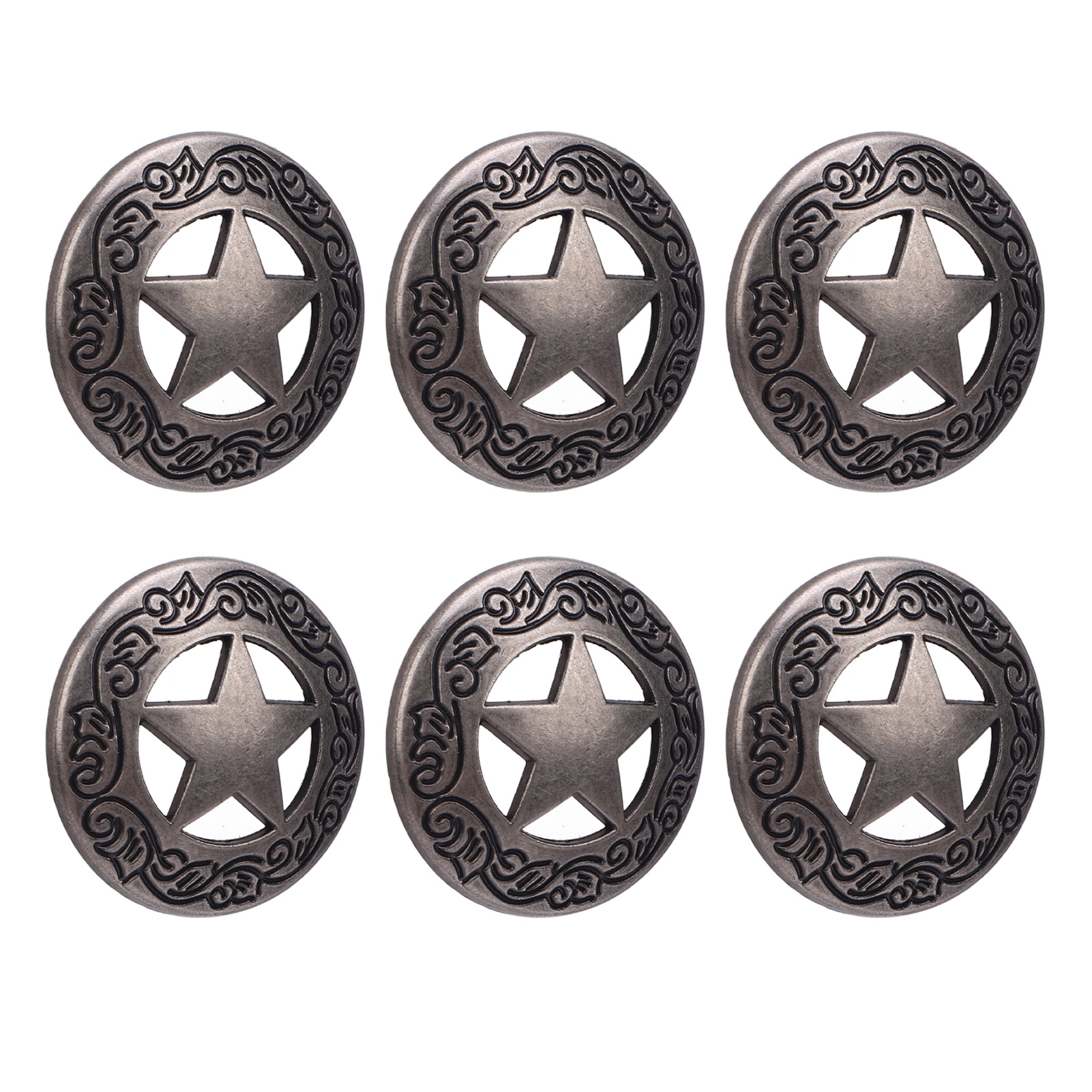10 Sets Nieten Und Schrauben, Gunmetal, 28 Mm Hohlnieten Mit Fünf Zacken Und 4,5 Mm Kreuzschrauben Für Lederkragen, Gürteltaschen