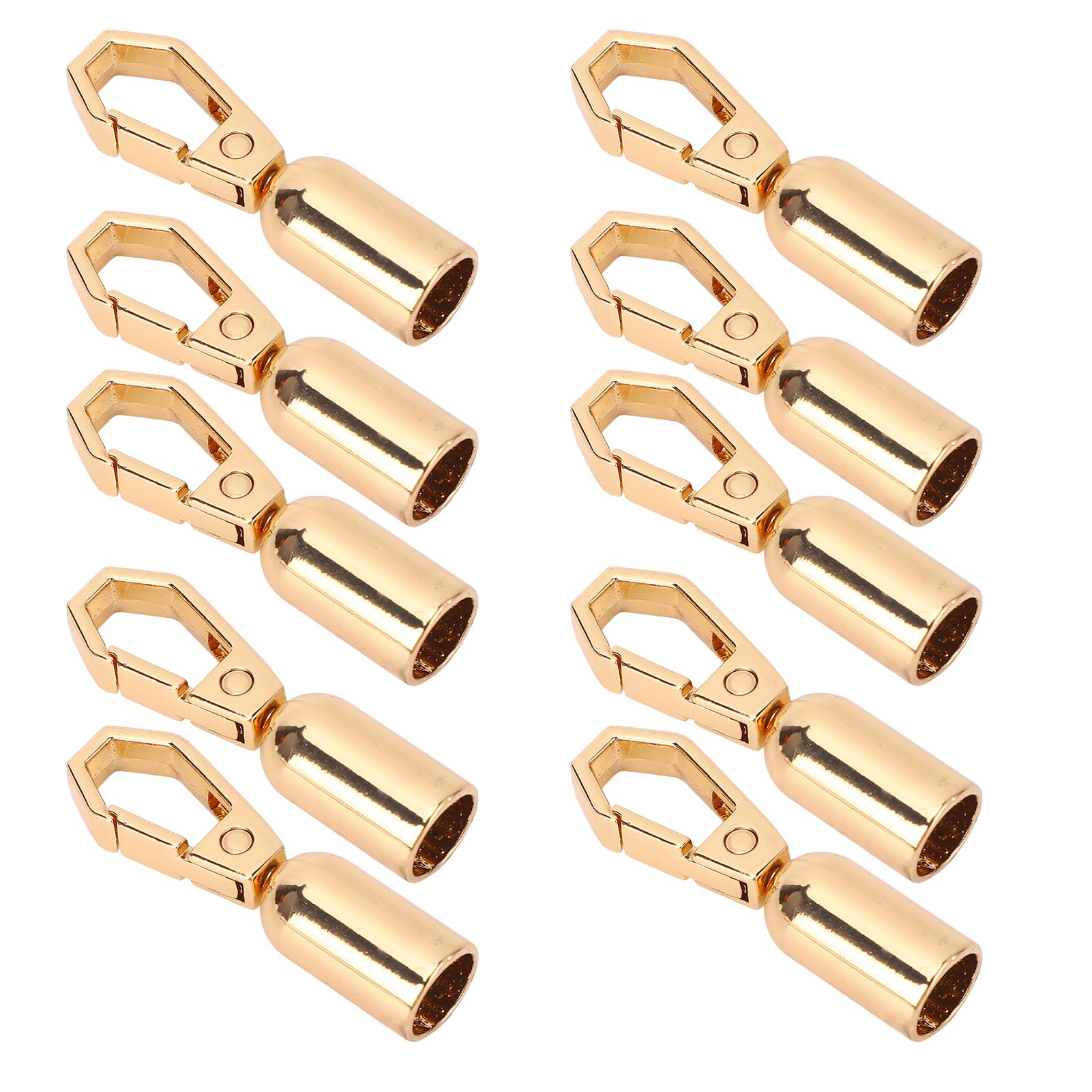 10 Sets Seilend-karabinerhaken Aus Zinklegierung Mit 8-mm-loch, Aufhängeglocken-karabinerhaken Und 10-mm-schrauben Für Zubehör Und Dekoration, Goldfarben
