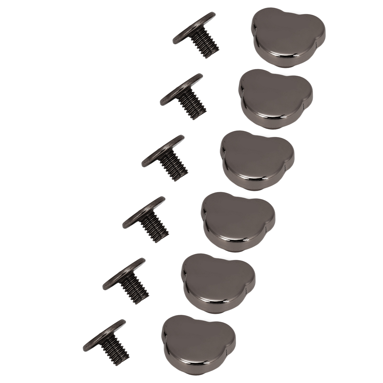 20-teiliges Set Mit Nieten (bärenkopfnieten Und Kreuzschrauben) Für Ledergürtel, Handtaschen, Bekleidung Und Bastelarbeiten, 10 Mm, Gunmetal