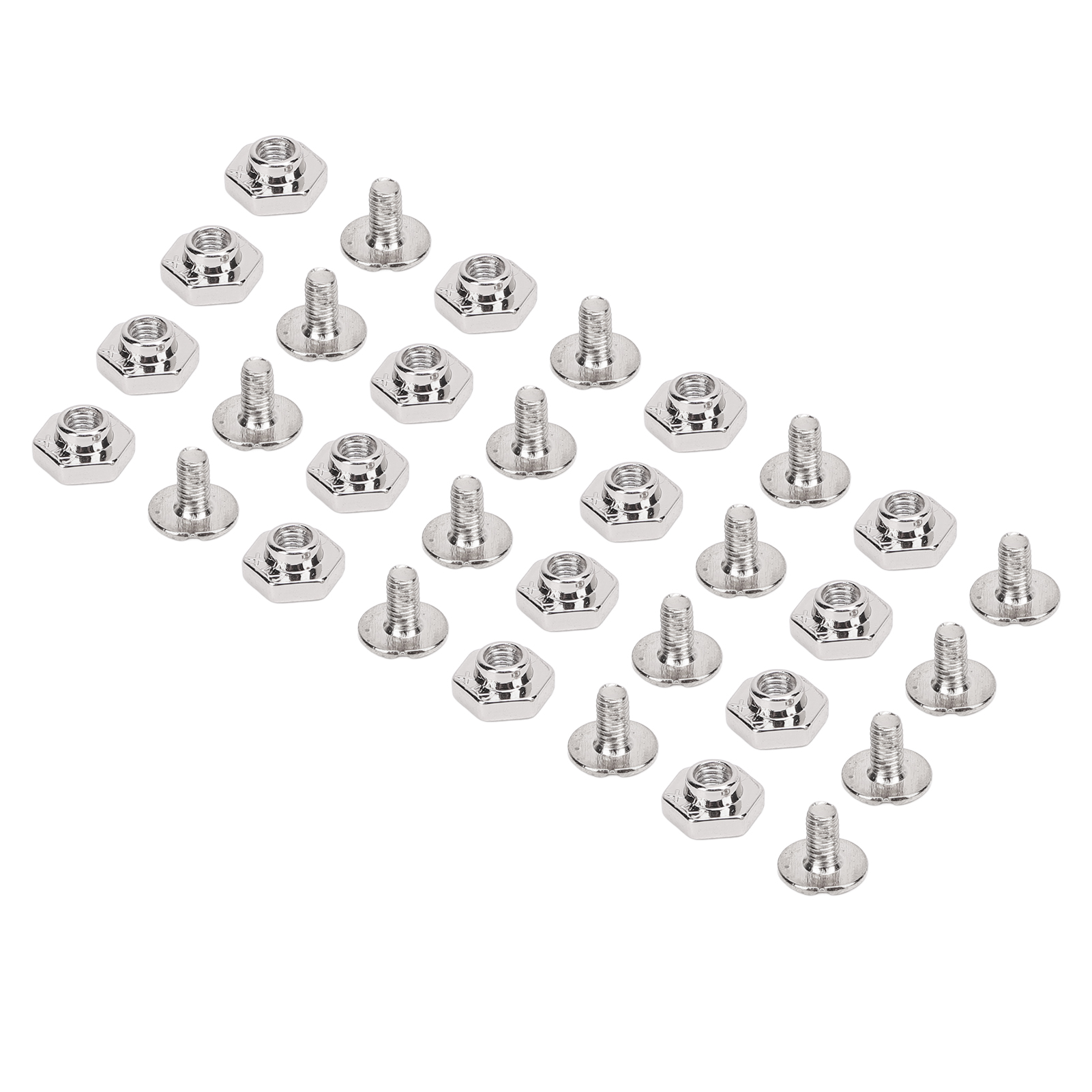 50 Sets 8-mm-nieten Und -zapfen, Metall-sechskantnieten, Schlitzschrauben-set Für Lederarbeiten, Bekleidungseinfassungen, Dekoration, Silber
