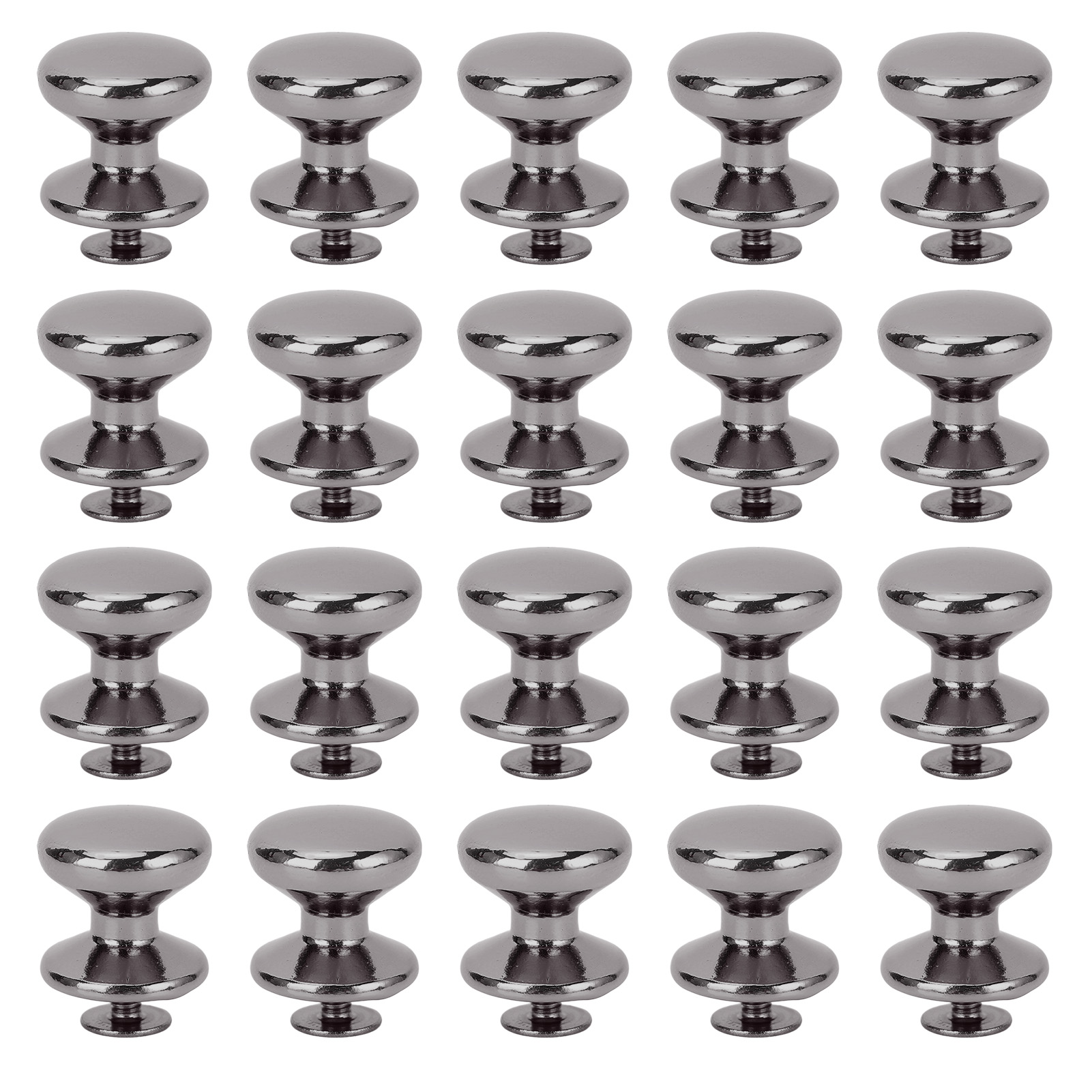 20 Sets Nieten Und Schrauben, 15 Mm Rundkopf-knopfnieten, 6 Mm Gekreuzte Eisenschrauben Für Schubladengriffe, Lederarbeiten, Gunmetal