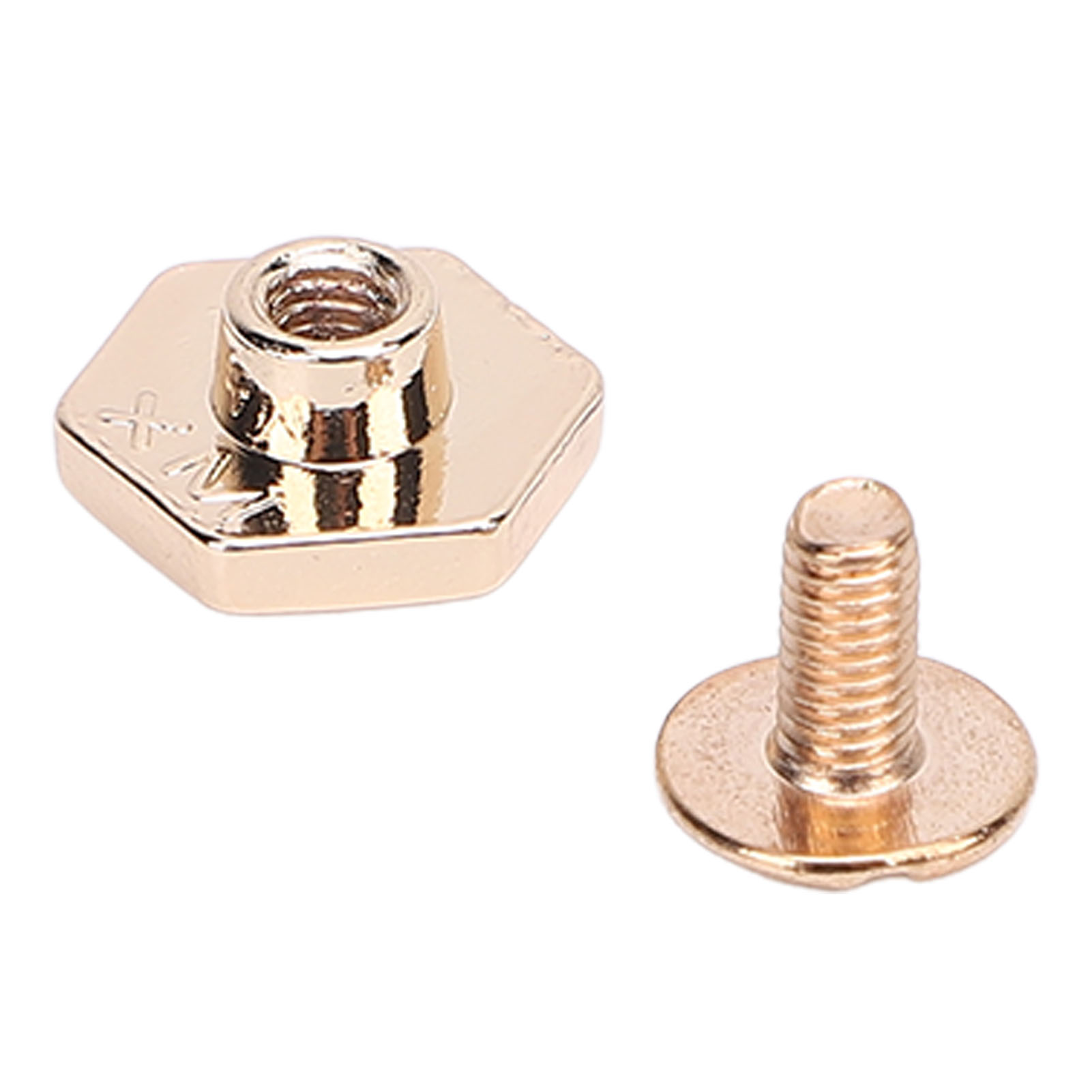 50 Sets 10-mm-nieten Und -zapfen, Metallbefestigung, Sechskantnieten, Schlitz-rundkopfschrauben-set Für Lederhandwerk, Bekleidungsdekoration, Hellgold
