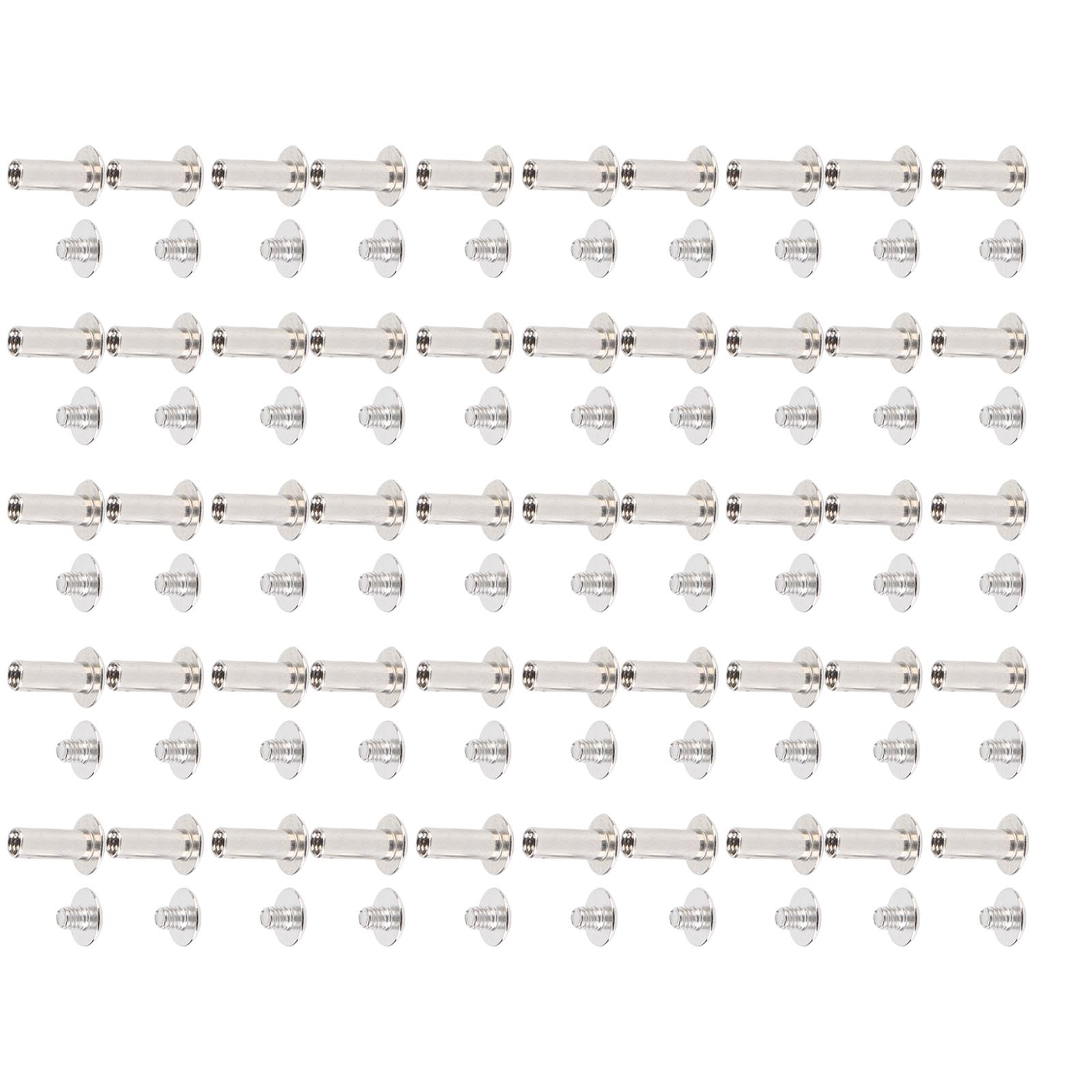 50 Sets Nietbefestigungen M4 5x13x9,5 Mm Edelstahl Flachrundkopfnieten Und Schrauben Zum Verbinden Und Dekorieren
