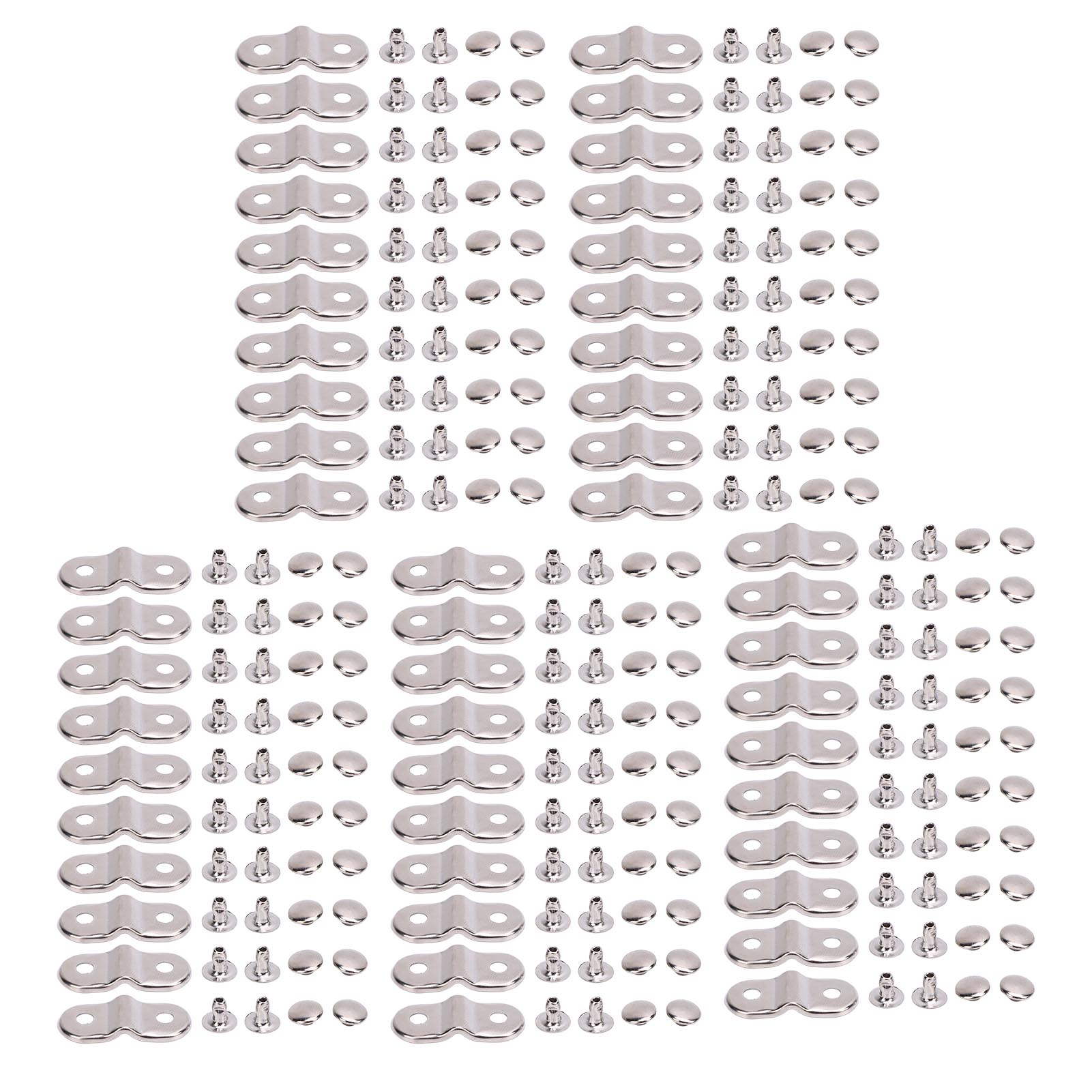 50 Sets Metallnieten 13x30mm Bogenbrückenstücke 8mm Nieten Und Kappen Für Bekleidungsnähen Lederhandwerk