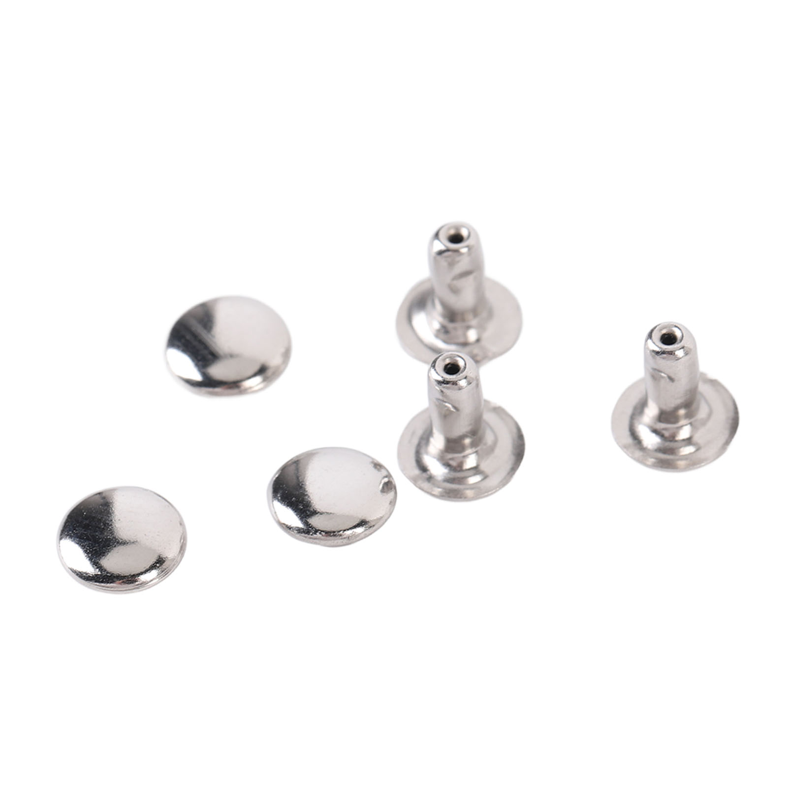 500er-set 7x6mm Nieten, 201 Edelstahl-rundnieten Mit Einzelkappe Für Lederarbeiten, Taschen, Bekleidungsdekoration
