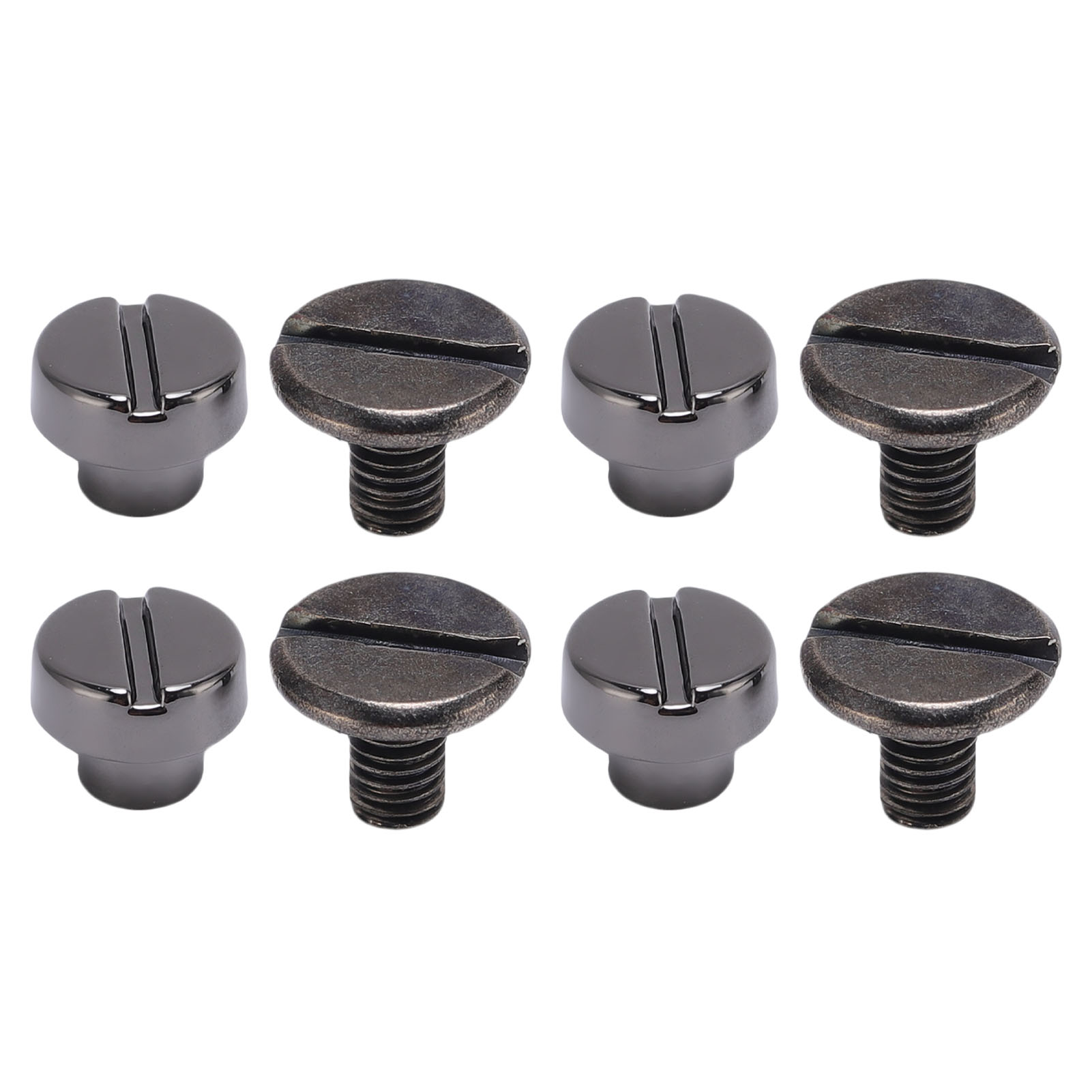 50 Sets Bindenieten, Flachkopf-schlitznieten Und Schrauben, 6 Mm, Gunmetal, Für Lederarbeiten, Bekleidungsdekoration