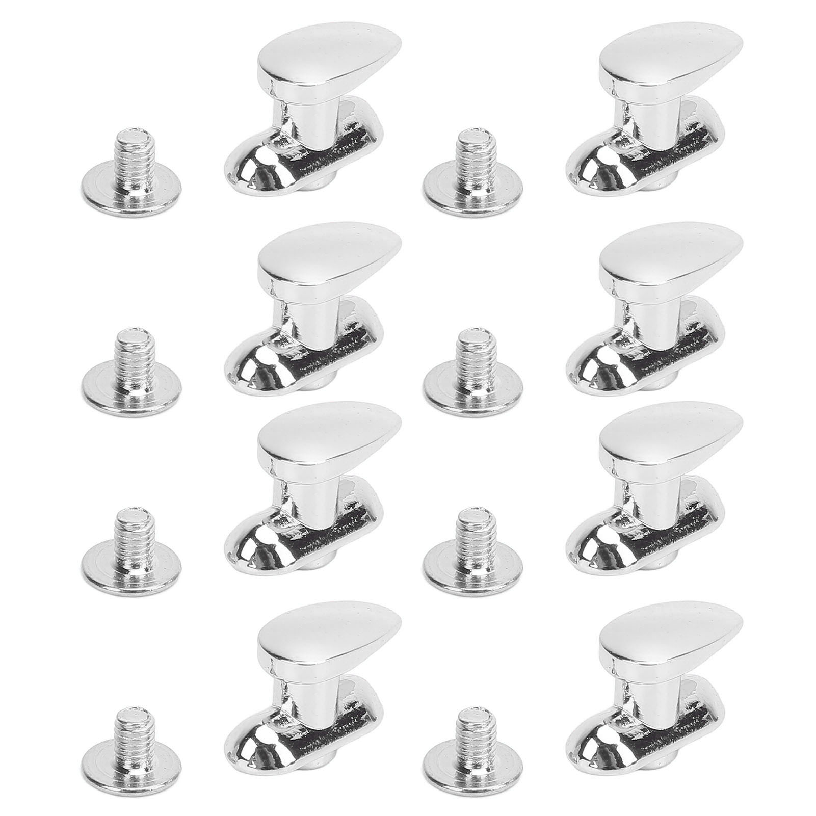 20er-set 12-mm-ledernieten Mit Hackenkopf, Zinklegierung, 4,5-mm-kreuzschraubennieten-set Für Reparaturen Und Dekorationen Aus Silber