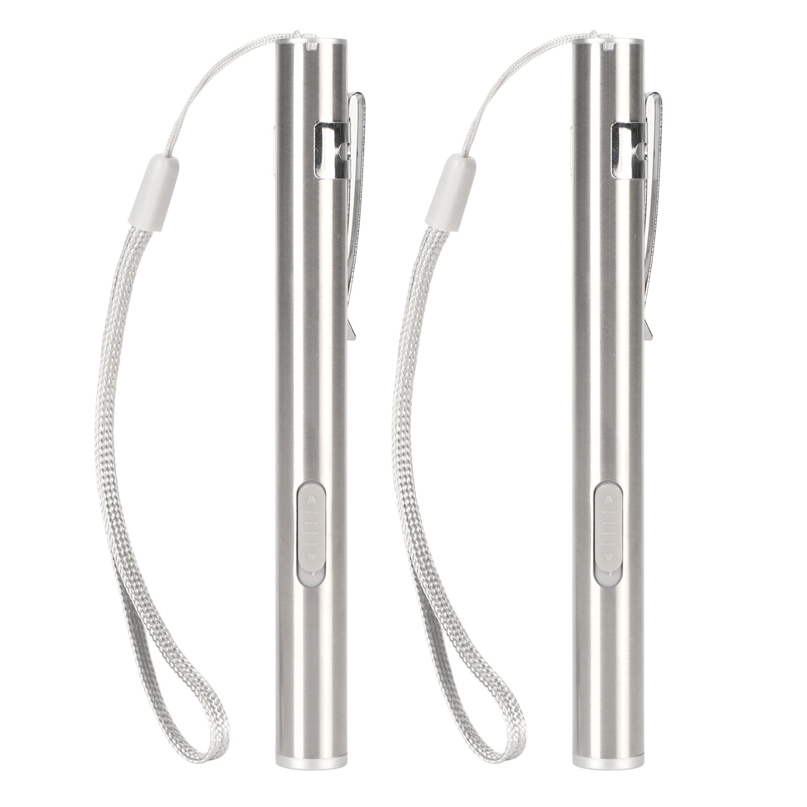 Mini-taschenlampen Mit Clip, Edelstahl, Abs, Wiederaufladbarer 600-mah-akku, Stifttaschenlampe Für Auto, Camping Und Reisen