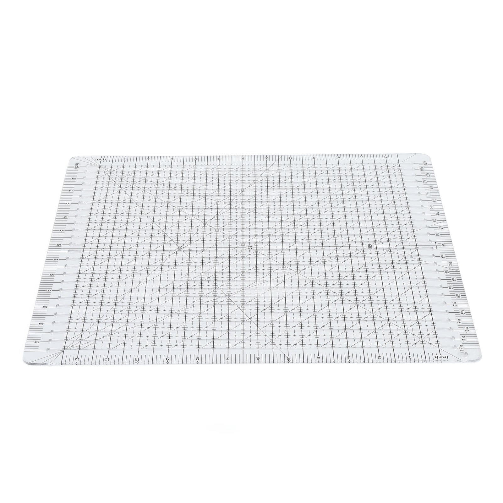 Quiltlineal, 30,5 Cm Breit, Transparentes Acryl, Präzise Skala, Schwarzes Raster, Schnittlineal Zum Nähen, Handarbeiten Und Basteln