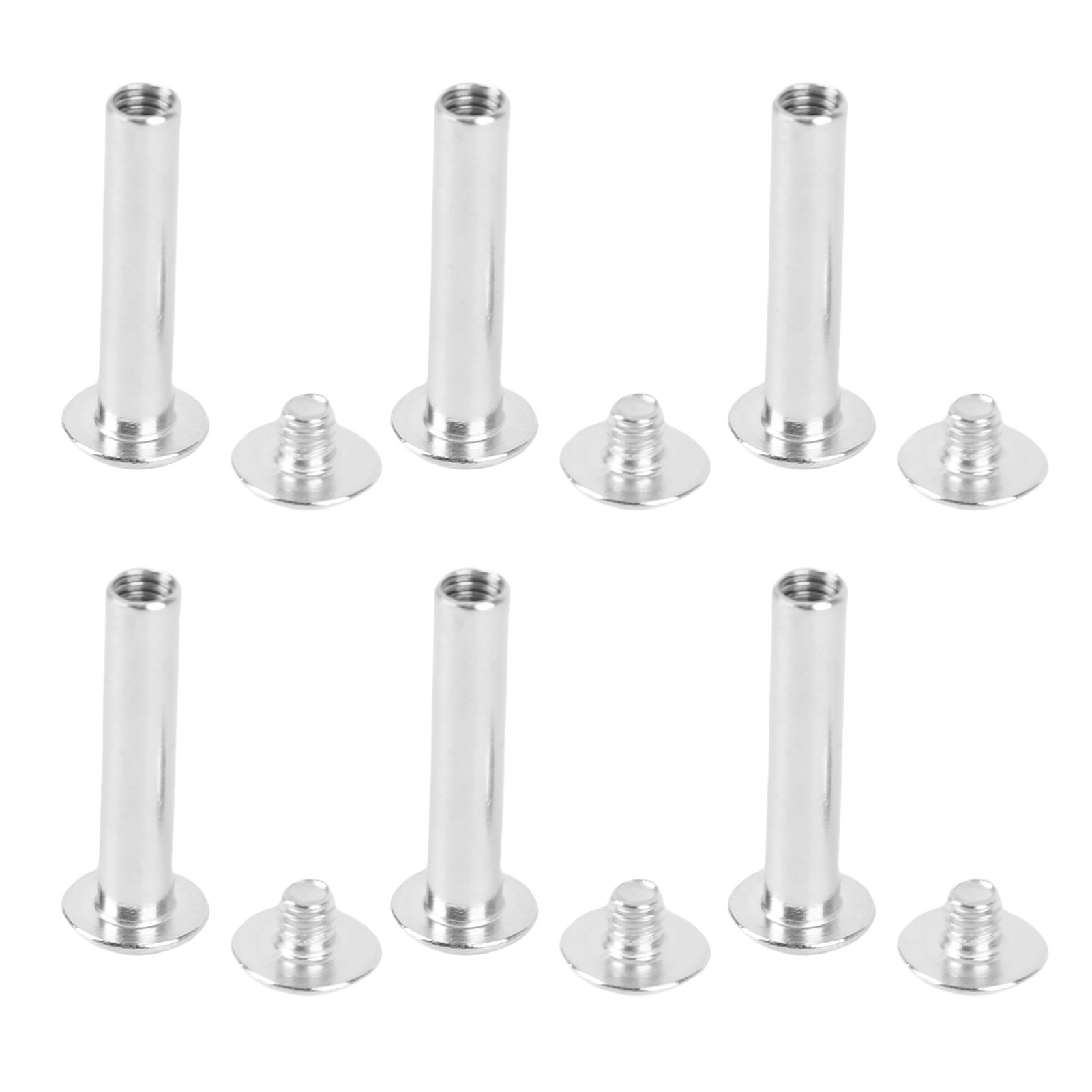 30er-set Lederhandwerksnieten, Edelstahl, Multifunktionale Runde Flachkopf-buchbindenieten, Nagelnieten Für Handarbeiten, M4 5x24x9,5 Mm