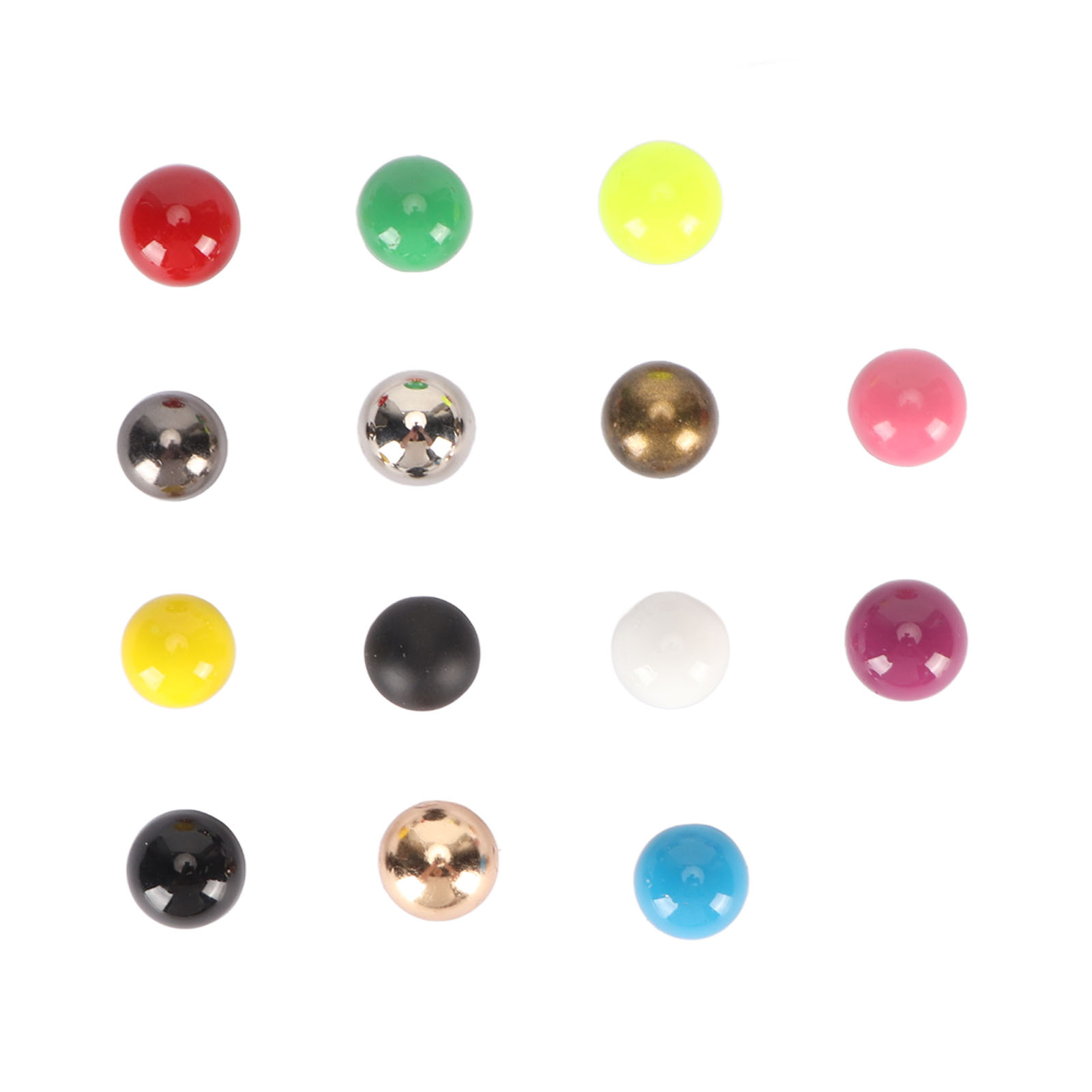 14-teiliges Set Pilznieten, Vielseitig Einsetzbar, 16 Mm, Stilvoll, Elegant, Glänzend, Rund, Nieten, Schrauben, Set Für Gürtel, Taschen, Schuhe, Kleidung, Dekoration