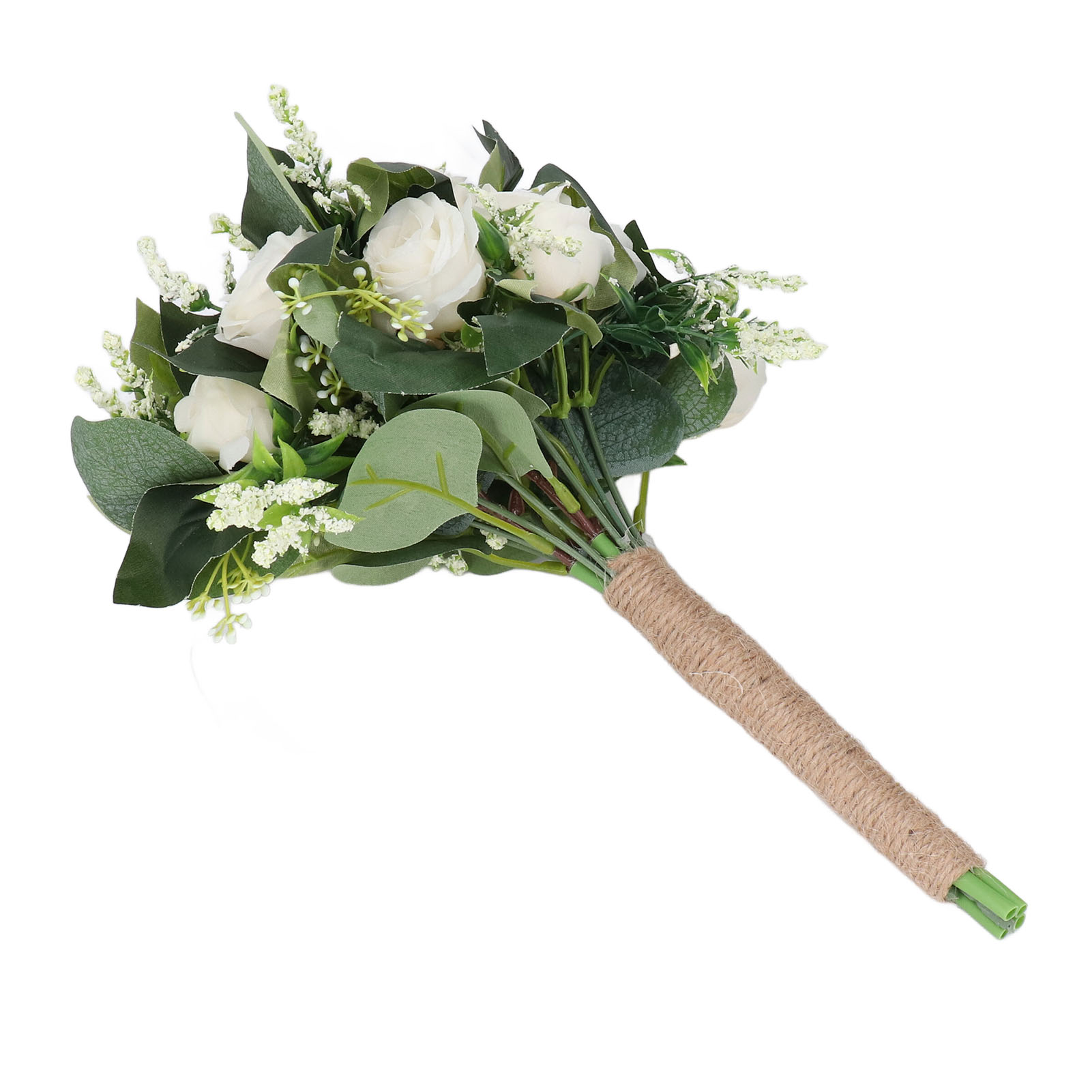 Künstlicher Brautstrauß, Romantischer Brautstrauß Aus Kunstblumen, Weiß, Für Feierlichkeiten, Jubiläen Und Partys