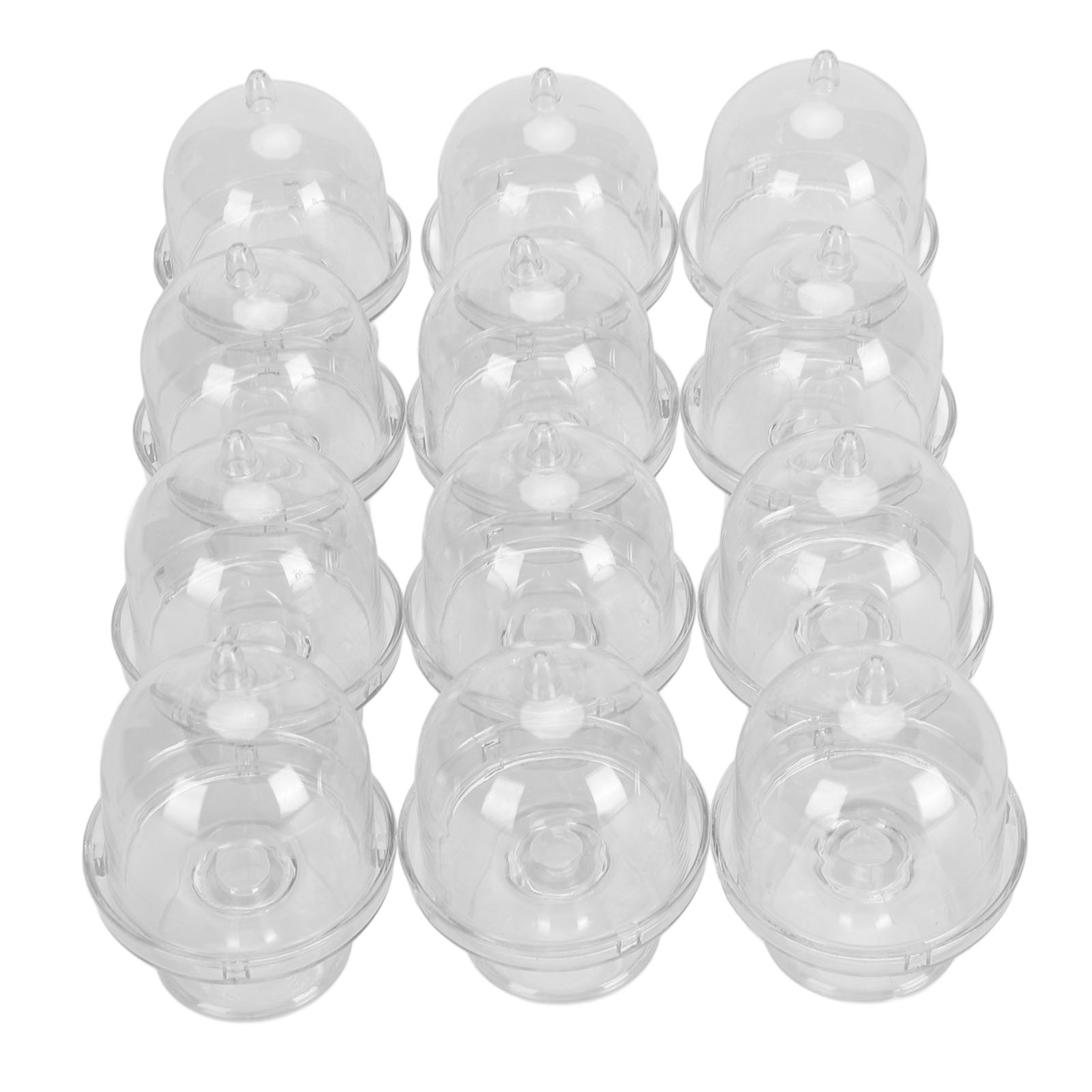 12 Mini-kuchenplatten Mit Deckel, Mini-kuchenständer Aus Kunststoff Mit Kuppelabdeckung, Durchsichtiger Kleiner Kuchenpräsentationsständer, Transparente Bonbonbox Für Hochzeitsfeiern