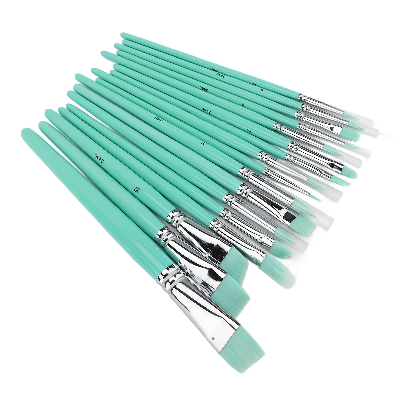 17-teiliges Pinselset Mit Nylonborsten In Verschiedenen Größen Für Aquarell-, Acryl- Und Ölmalerei, Geeignet Für Kinder Und Erwachsene