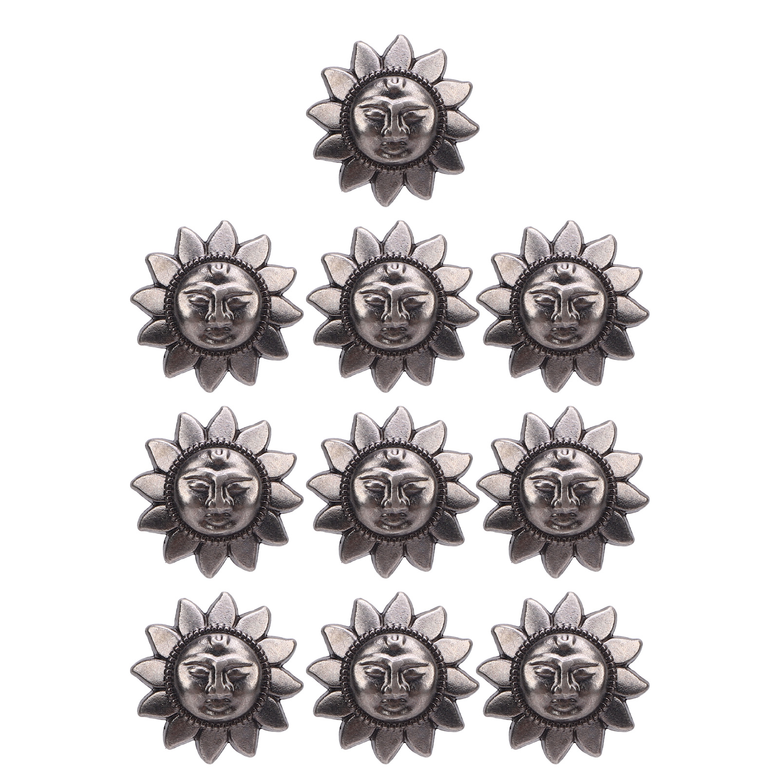 10 Sets Nieten Und Schrauben, Gunmetal, 20 Mm Sonnenkopfniete Und 4,5 Mm Kreuzschlitzschraube Für Lederkragen, Gürtel Und Handtaschen