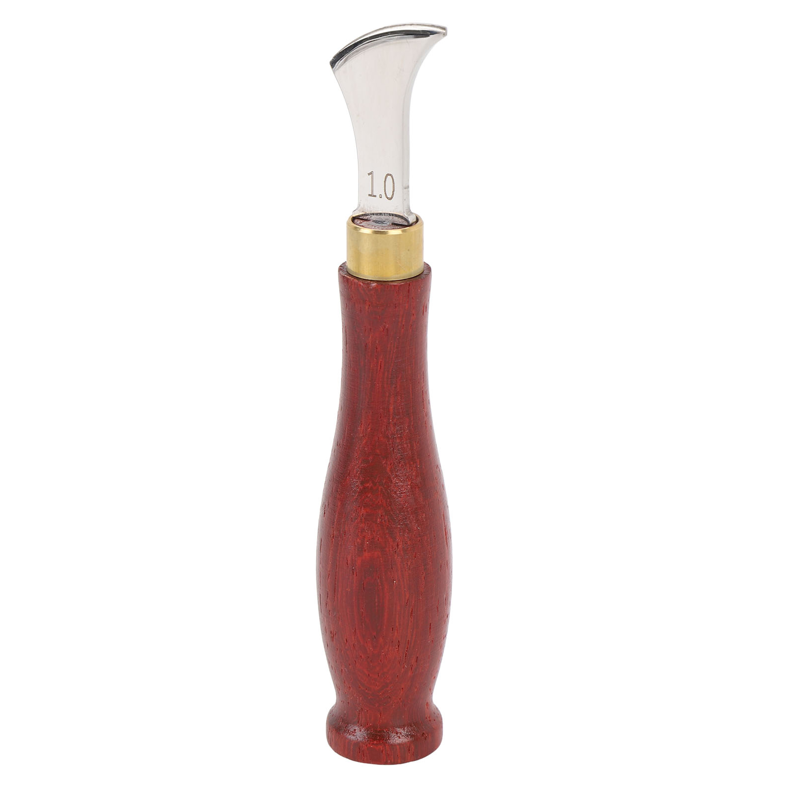 Lederfalter 1 Mm, Ergonomischer Holzgriff, Flacher Schlitz Aus Kohlenstoffstahl, Ledertrimmer Für Riemen, Gürtel, Handtaschen Und Geldbörsen