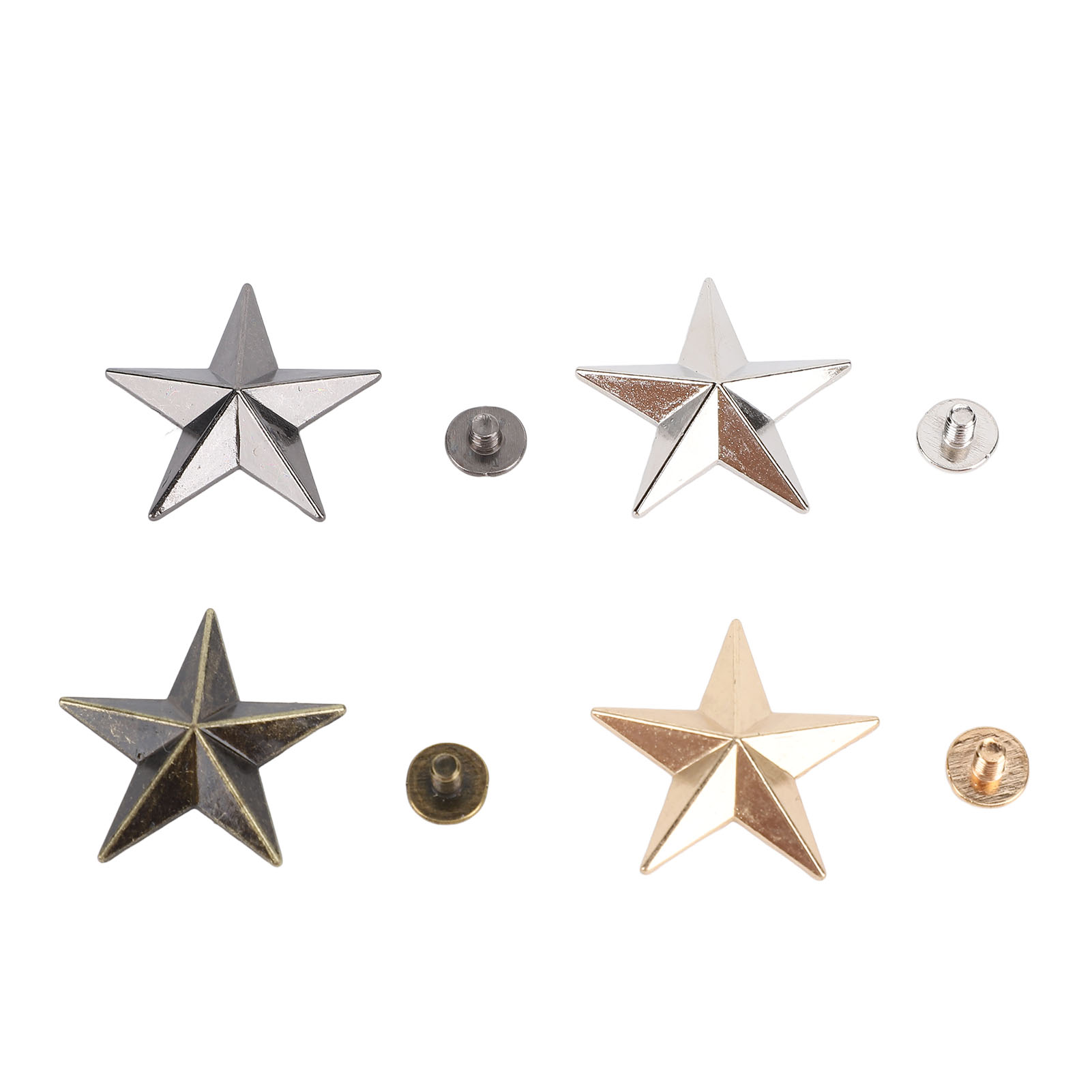 100er-set Sternnieten, 4 Farben, 26 Mm, Aus Legierung, Dekorative Nieten Und Spikes Für Kleidung, Taschen Und Schuhe