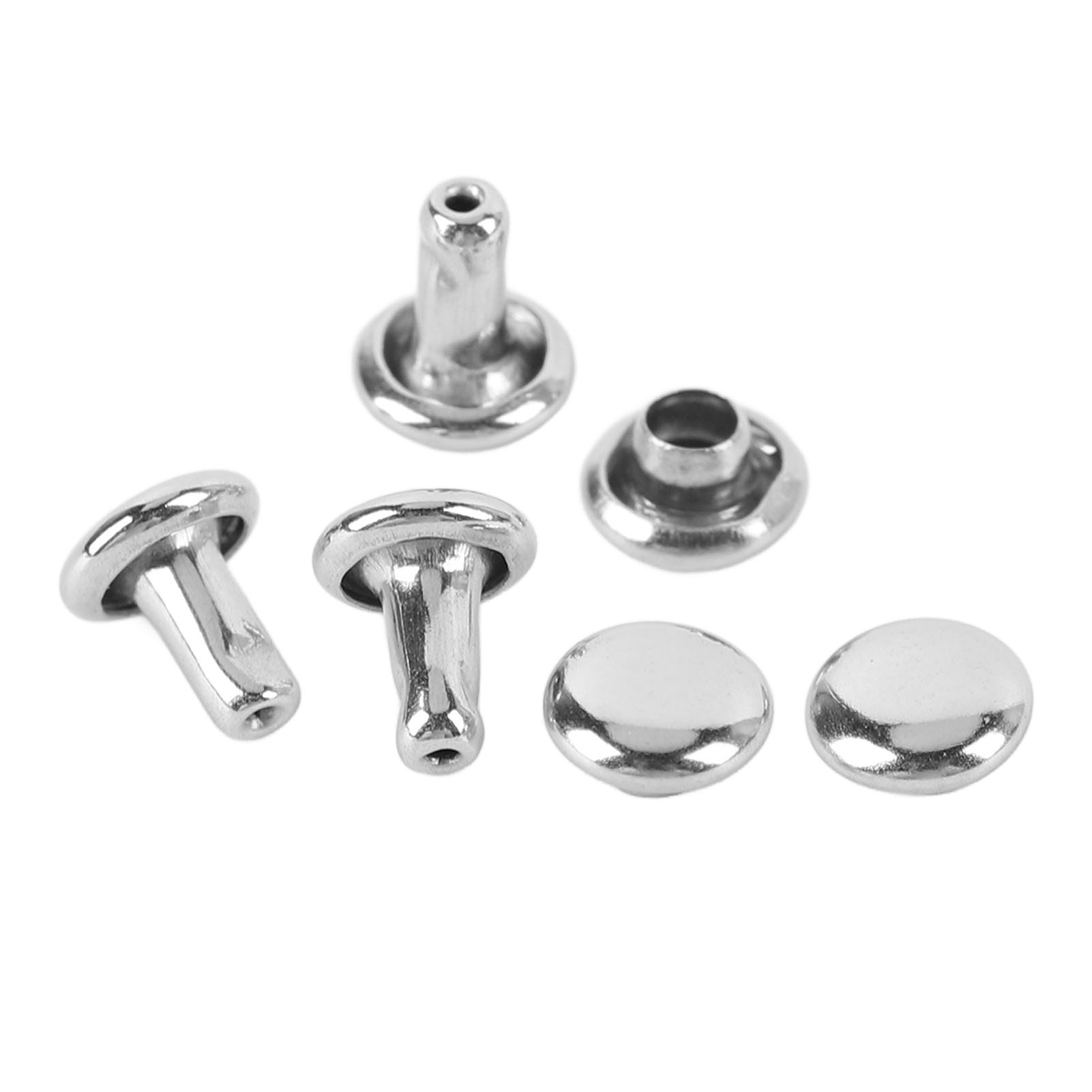 500er-set Doppelnieten 5x5 Mm Aus Edelstahl Für Lederarbeiten Und Bekleidungsdekoration