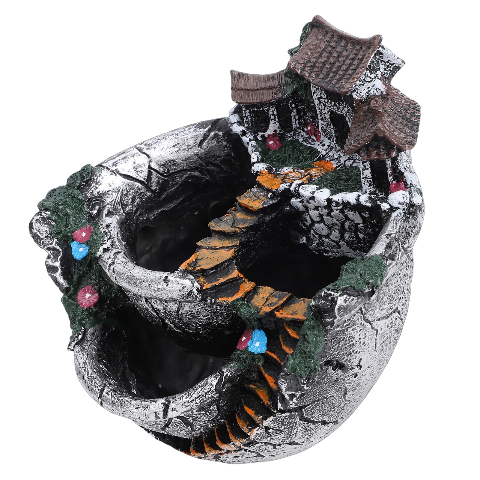 Feengarten-pflanztopf, Mini-landschafts-pflanzgefäß Aus Harz, Diy-dekoration Für Sukkulenten Und Pflanzen Mit Kleinem Hausornament, Für Drinnen Und Draußen, Balkondekoration