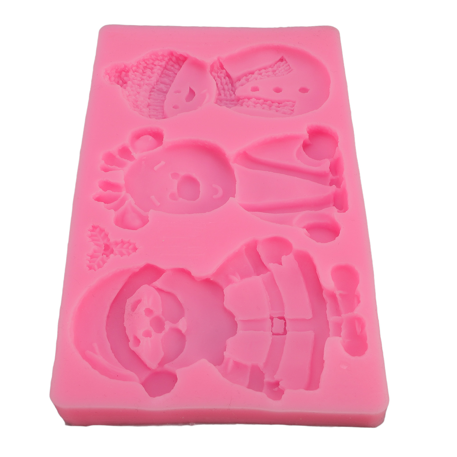 Weihnachtliche Silikonform Rentier Schneemann Weihnachtsmann Antihaftbeschichtet Wiederverwendbare Weihnachtsbackform Für Süßigkeiten Kekse Kuchen