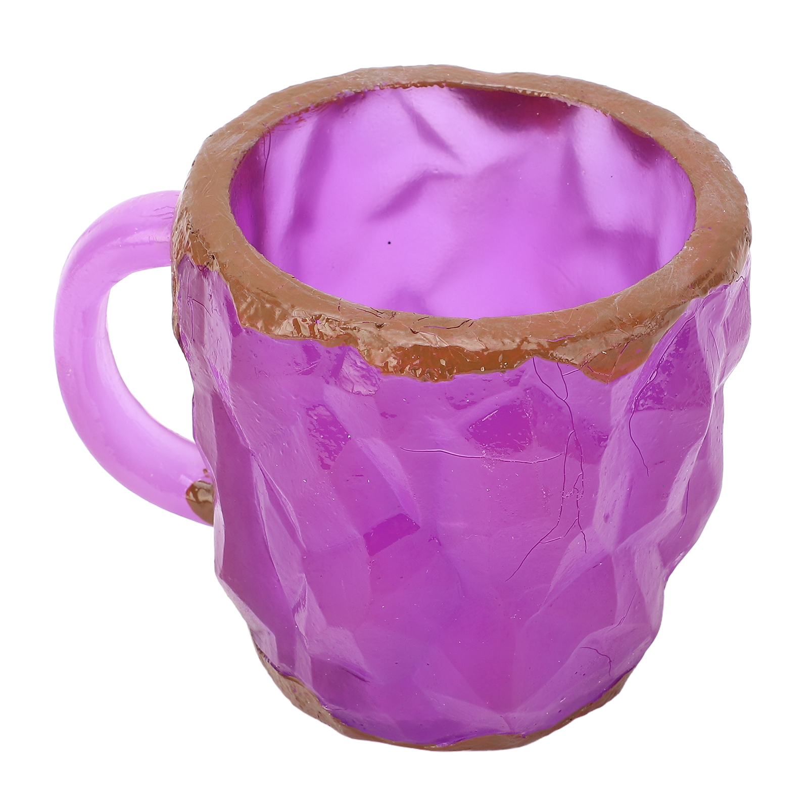 Kaffeetasse Aus Kunstharz Mit Mineralkristall-imitation – Exquisite, Dekorative Kaffeetasse Aus Kunstharz Mit Mineralkristall-imitation