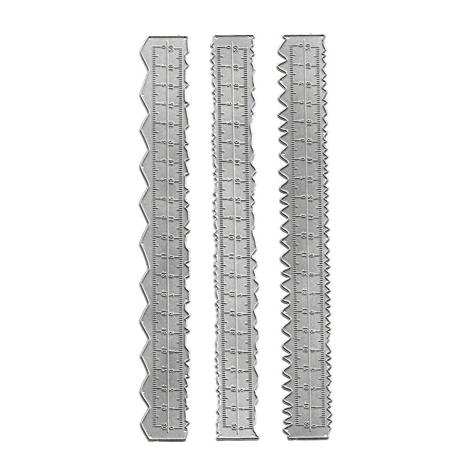 3-teiliges Set Lineale Mit Unregelmäßigen Kanten Aus Kohlenstoffstahl Zum Papierreißen Für Kartenherstellung Und Scrapbooking