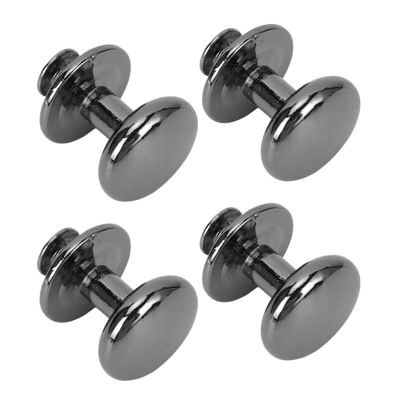 10er-set Rundkopf-knopfnieten, 18 Mm Durchmesser, Schraubnieten Mit 8-mm-schrauben Für Schubladengriffe, Scherenbefestigungswerkzeug, Silber/schwarz
