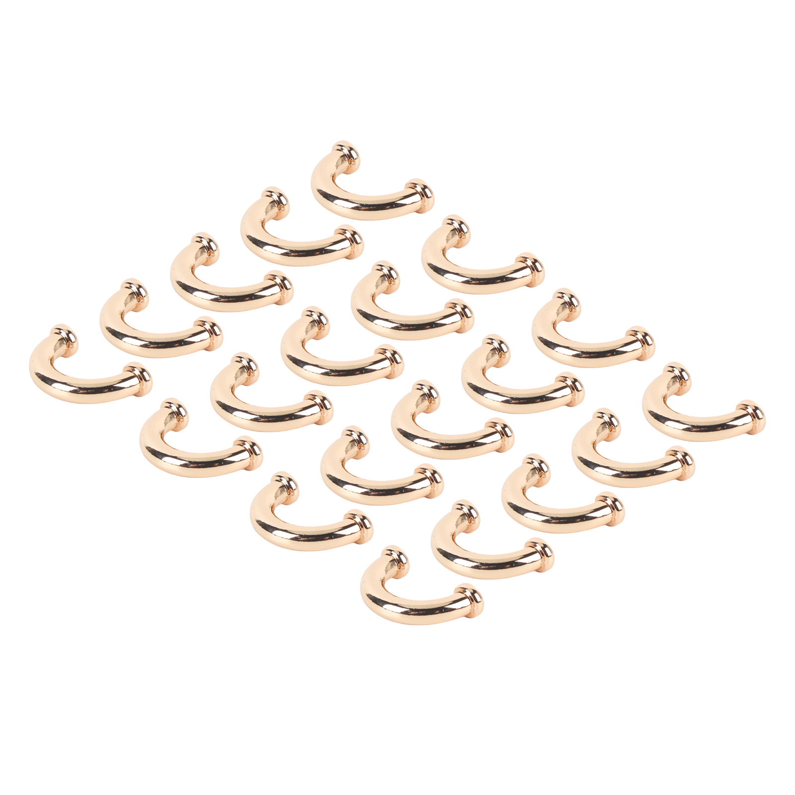 20er-set Bogenbrückenschnallen 17,5 X 12 X 5 Mm, Hellgoldene Metall-d-ring-verbinder Mit 5,5-mm-schrauben Für Handtaschen Und Geldbörsen