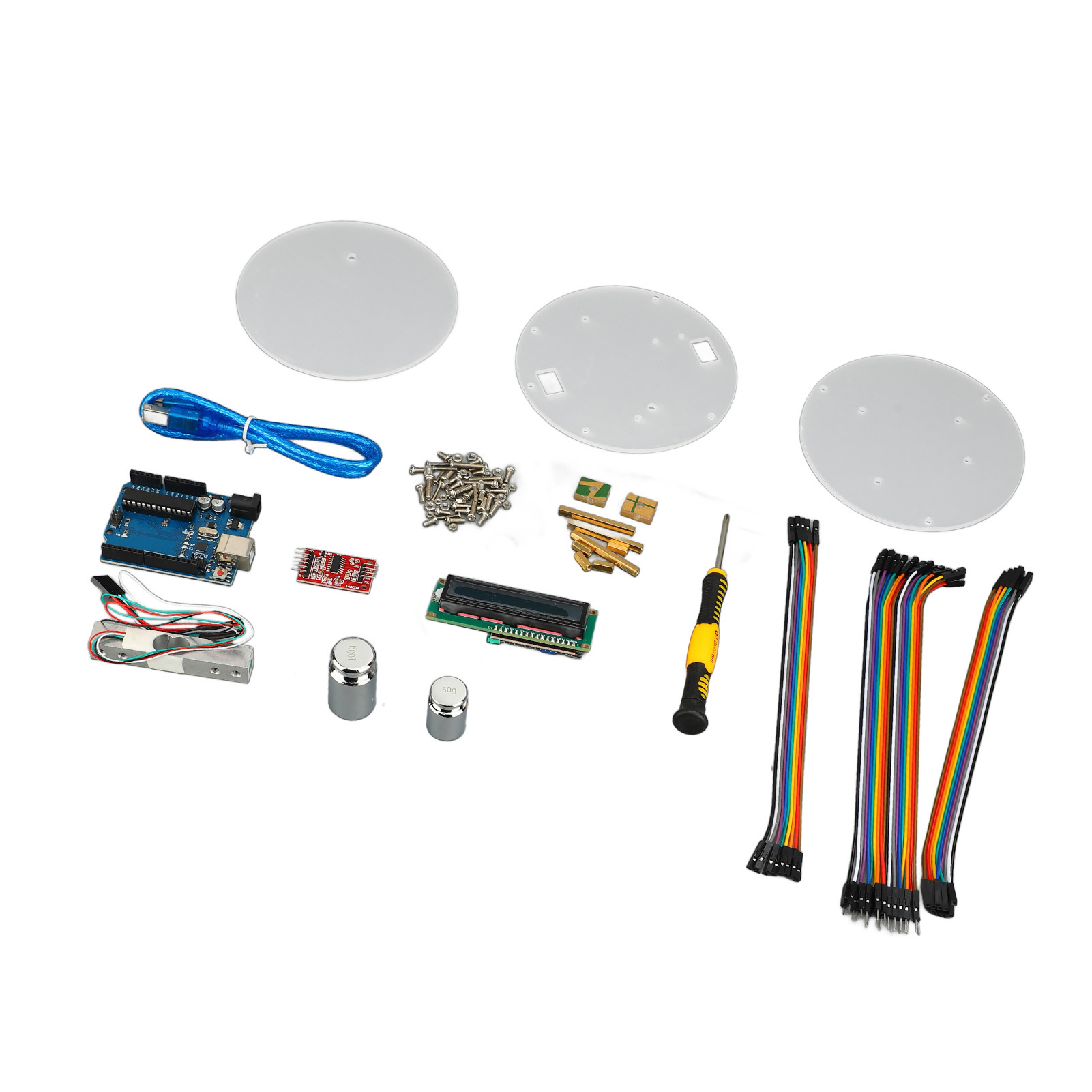Entwicklungsboard-kit Für Elektronische Waagen, 1602 Lcd-display, 5-kg-wägezelle, Hochpräzise Digitale Waage, Programmierkit