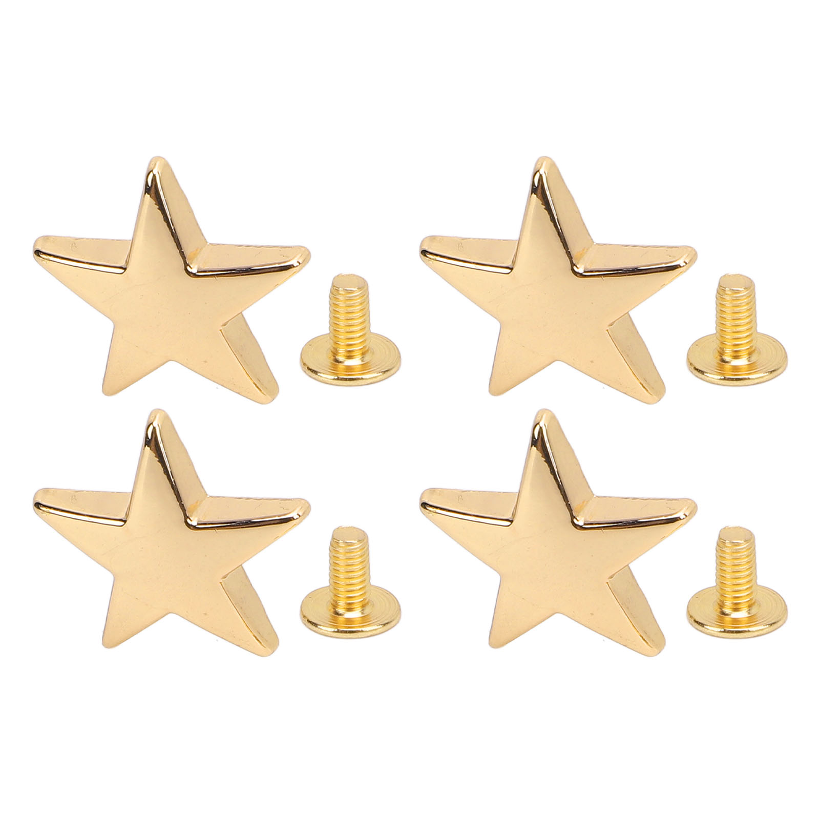 10 Stück Metallsternnieten, 20 Mm, Hochglänzend, Aus Zinklegierung, Mit 7 Mm Ph-schrauben Für Kleidung, Schuhe, Jacken, Gold