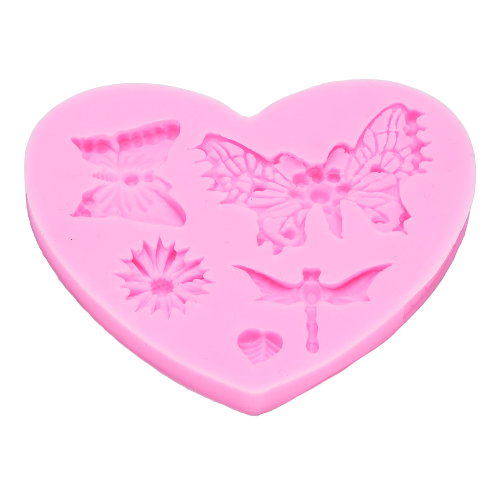 Silikon-fondantform Mit Libellen-, Blumen- Und Blattmuster, Antihaftbeschichtet, Wiederverwendbare Silikon-backform Zur Kuchendekoration