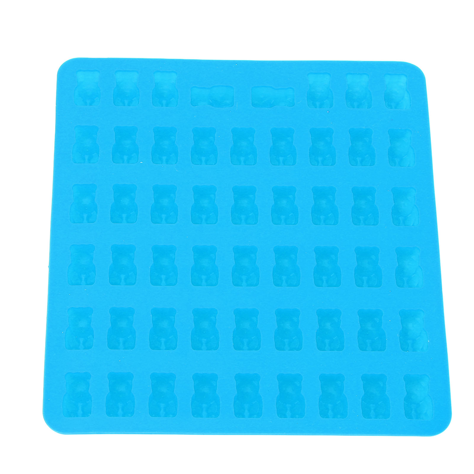 Gummibärchen-backform In Bärenform, 53 Mulden, Silikon-backform Mit Pipette Für Schokolade, Kekse, Eiswürfel, Blau
